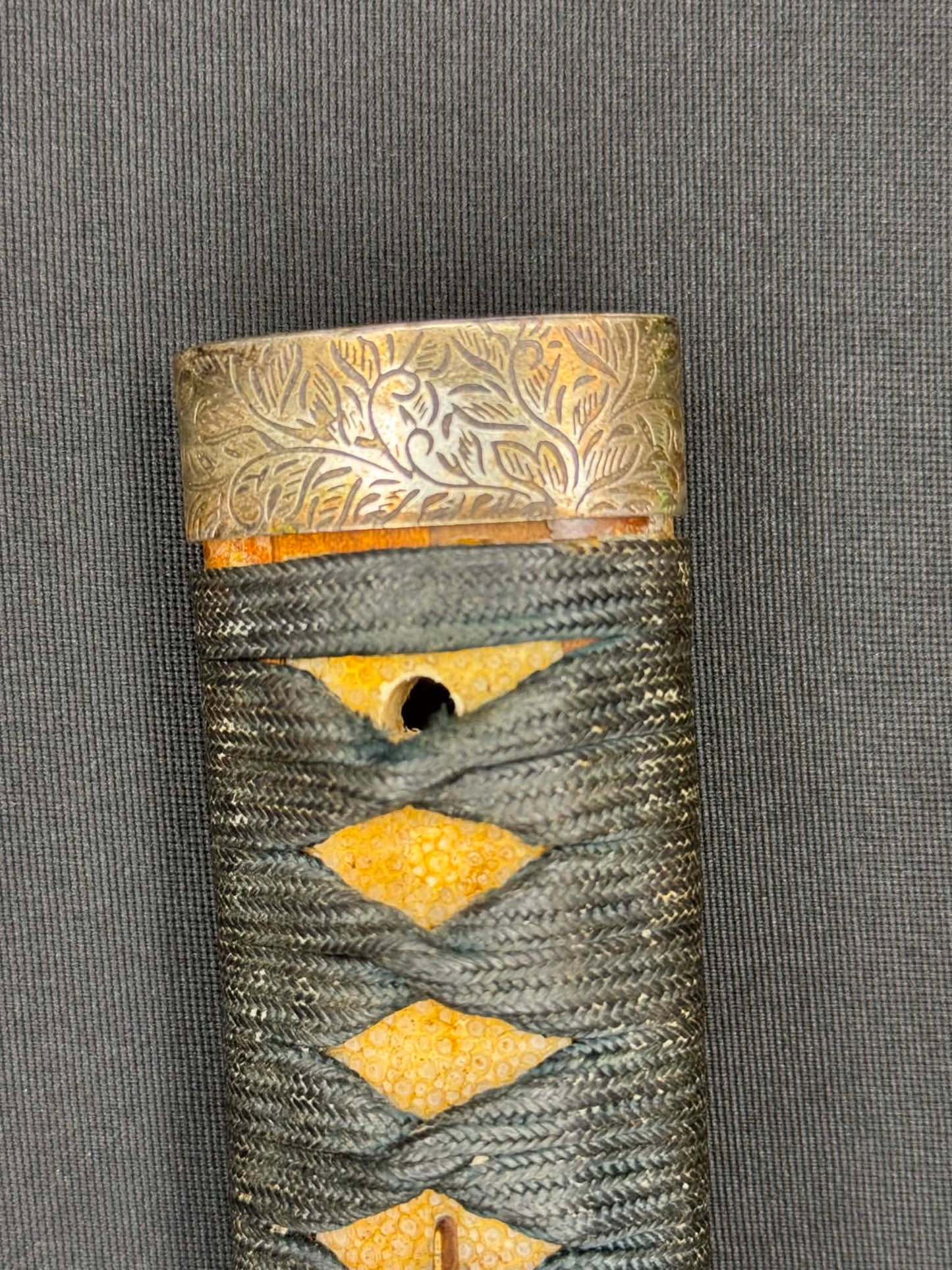 Antique Nihonto - POSSIBLE BATTLE DAMAGE Katana with Tachi Koshirae, signed Tsuguie (not verified)