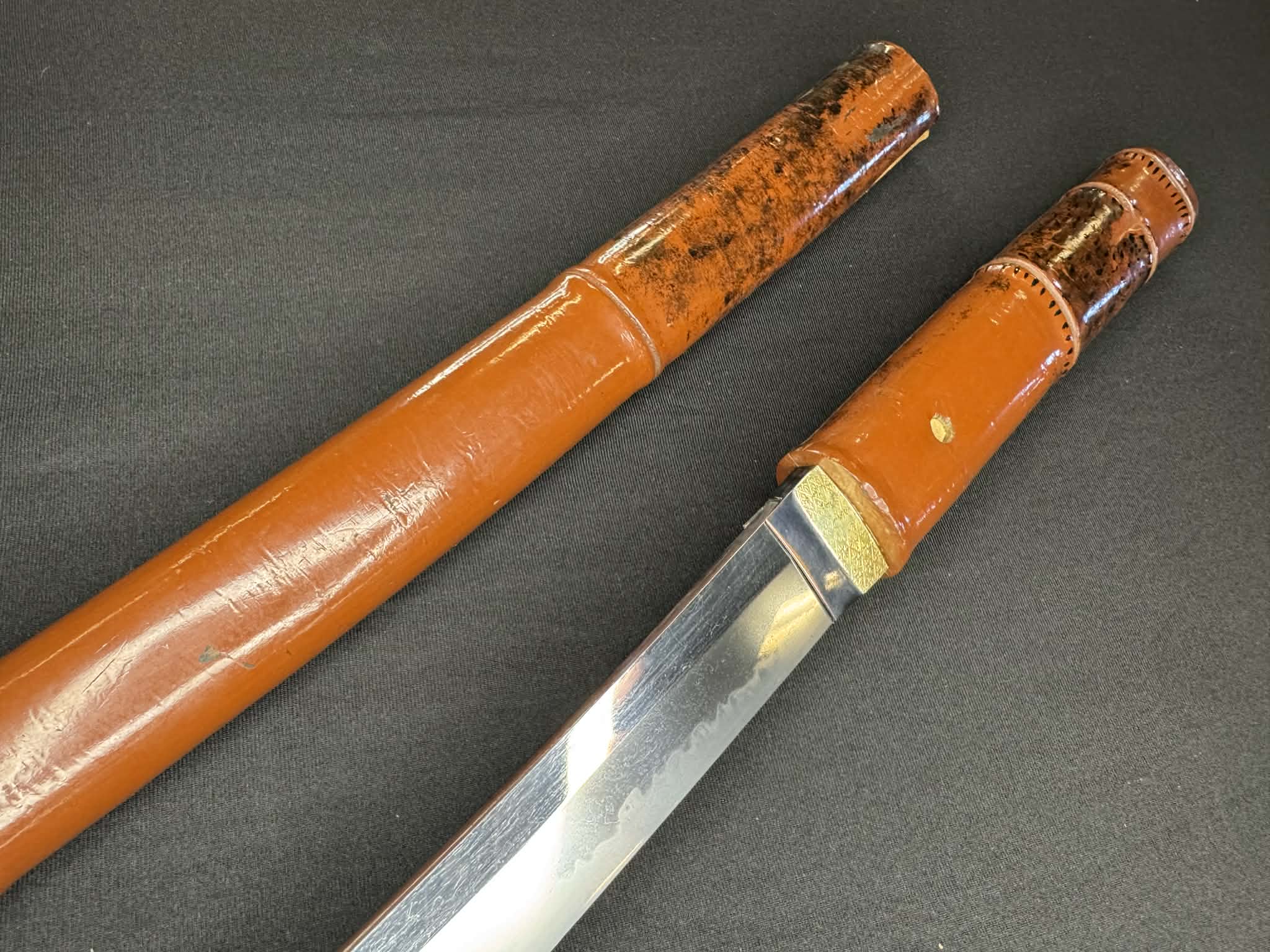 Antique Nihonto - Late Edo Wakizashi in Shirasaya with Shikomizue mounts (Stick Sword)