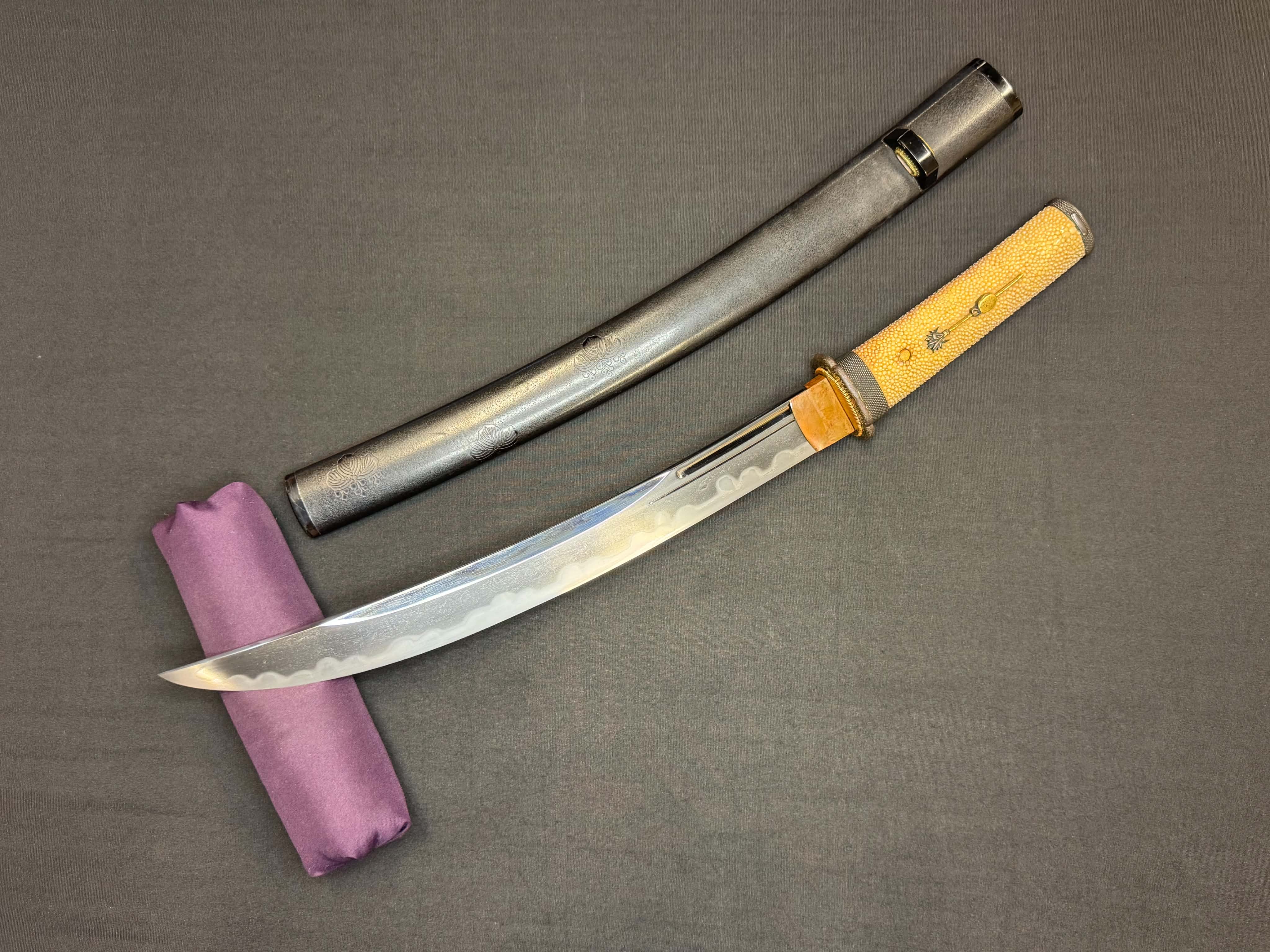 Antique Nihonto - Naginata Naoshi Wakizashi in Koshirae