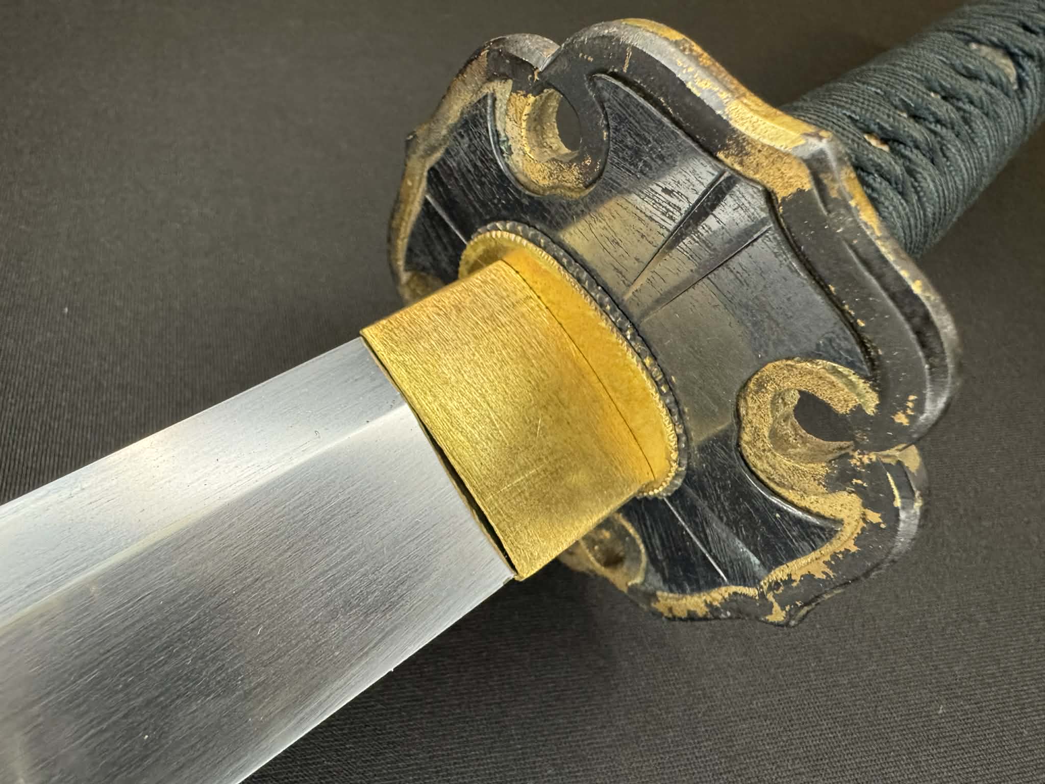 Nihonto - Showato Katana in Tachi Koshirae, Signed Seki Kanemune Saku
