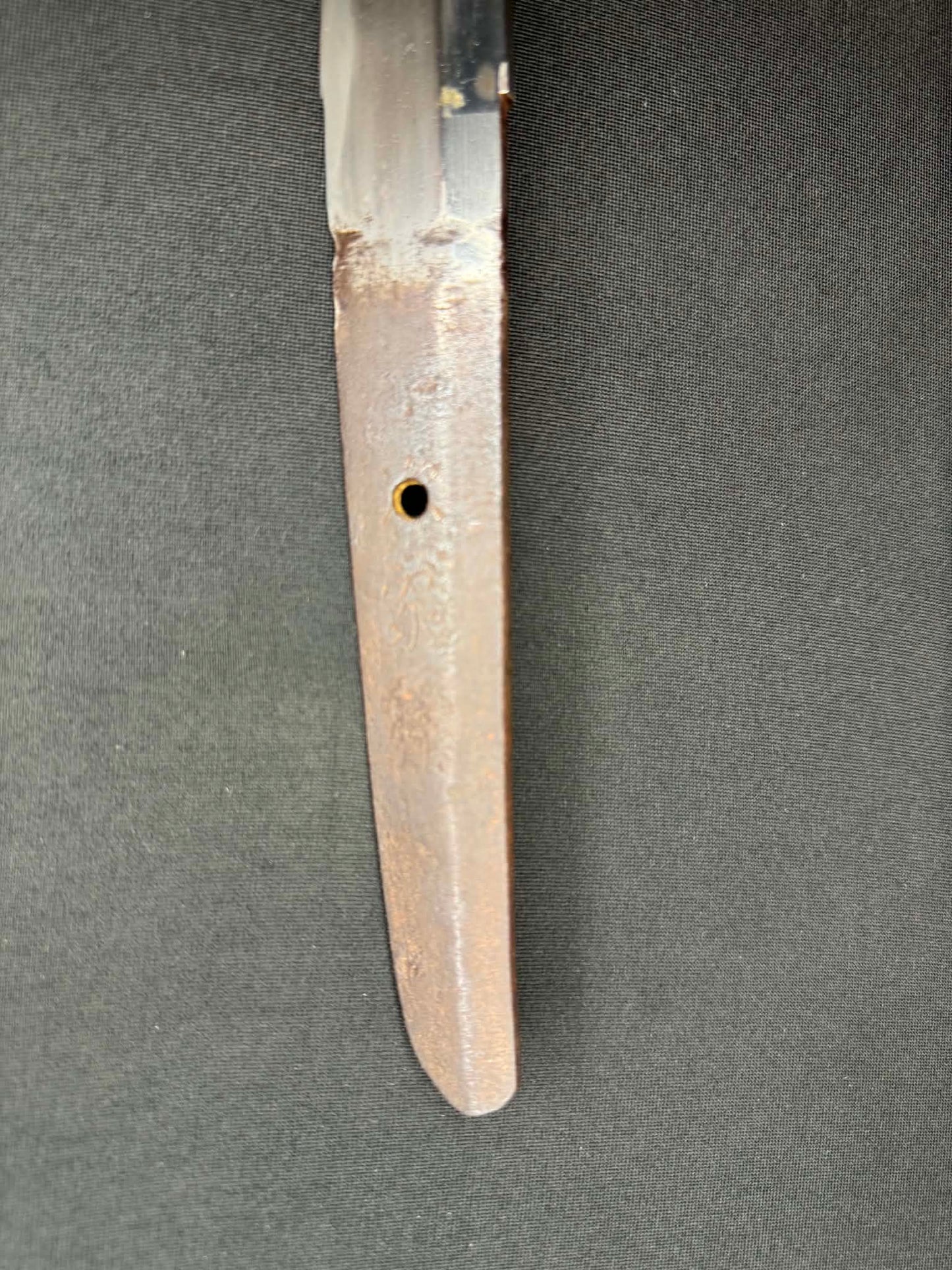 Antique Nihonto - POSSIBLE BATTLE DAMAGE Katana with Tachi Koshirae, signed Tsuguie (not verified)