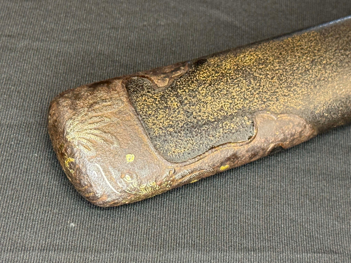 Antique Nihonto - Long Wakizashi in blButterfly Koshirae