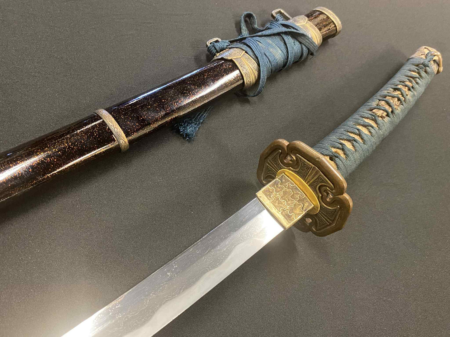 Antique Nihonto - Okissaki Katana in tachi koshirae - Edo (150-400 years old)