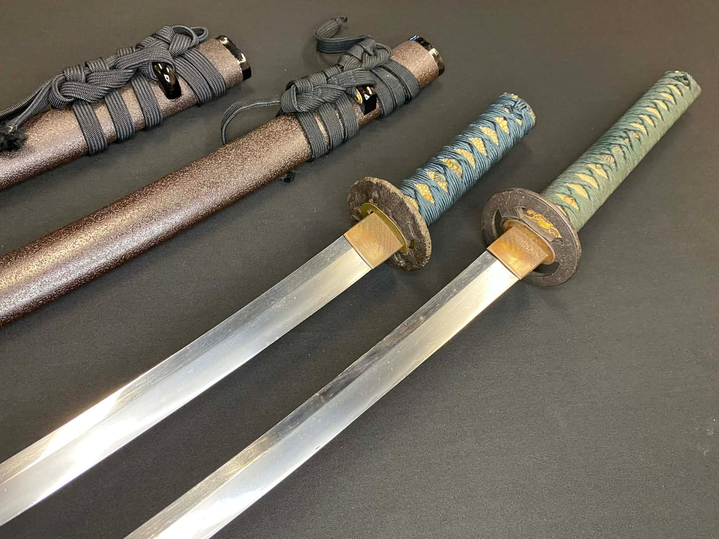 Antique Nihonto Unmatched Daishou - Katana and Wakizashi in Shirasaya with Koshirae