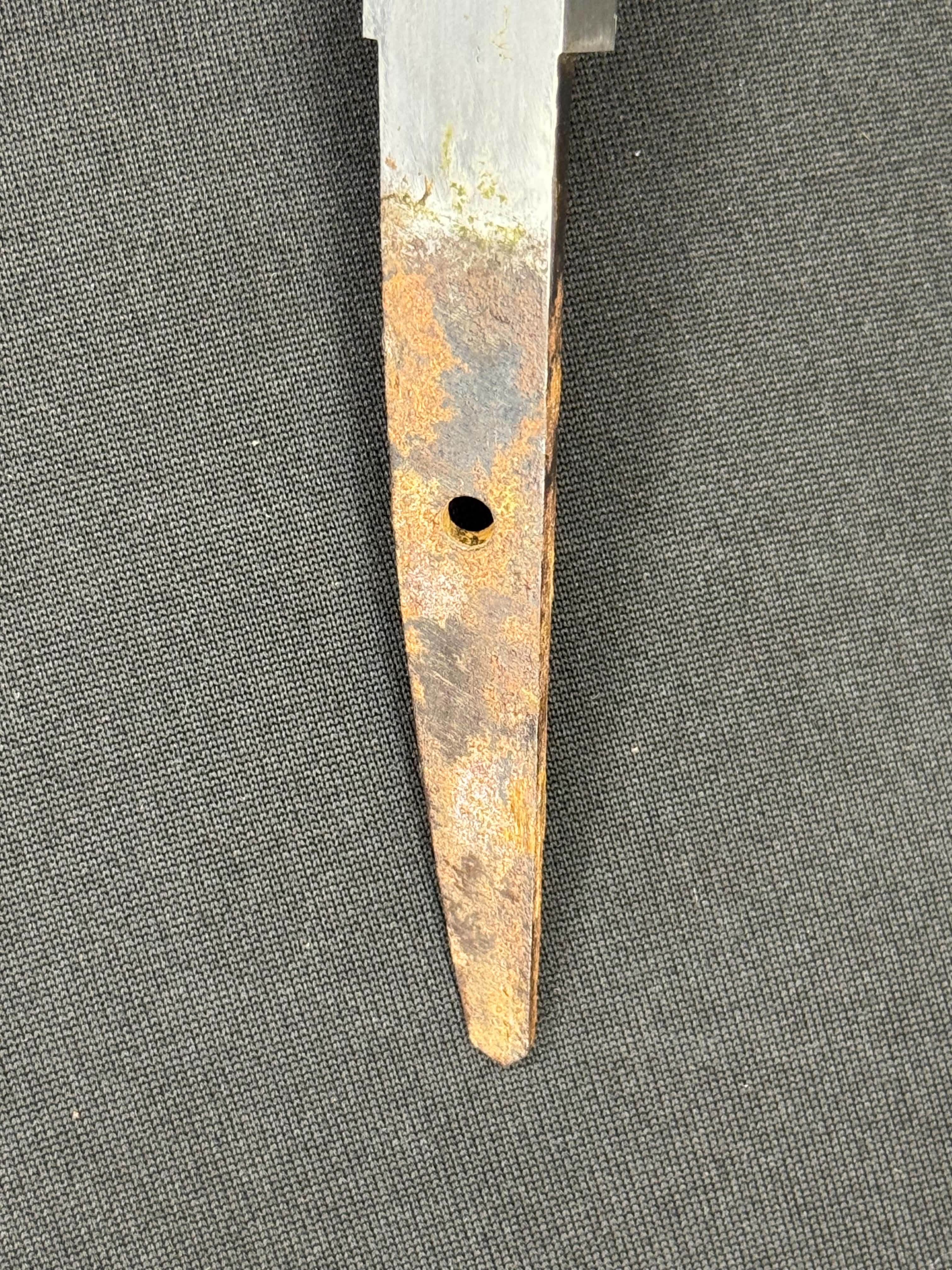 Antique Nihonto - Early Edo (400 years old,) thiccc Yoroi Doshi Armor Piercer Tanto in koshirae, Dated Keicho 9 (1604)