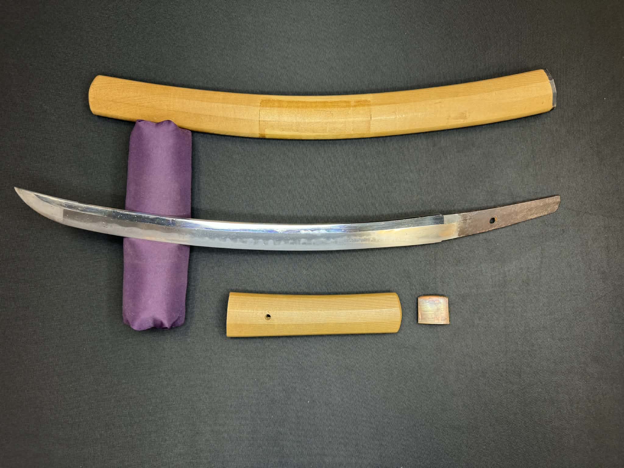 Antique Nihonto - Deeply Curved Wakizashi in Shirasaya
