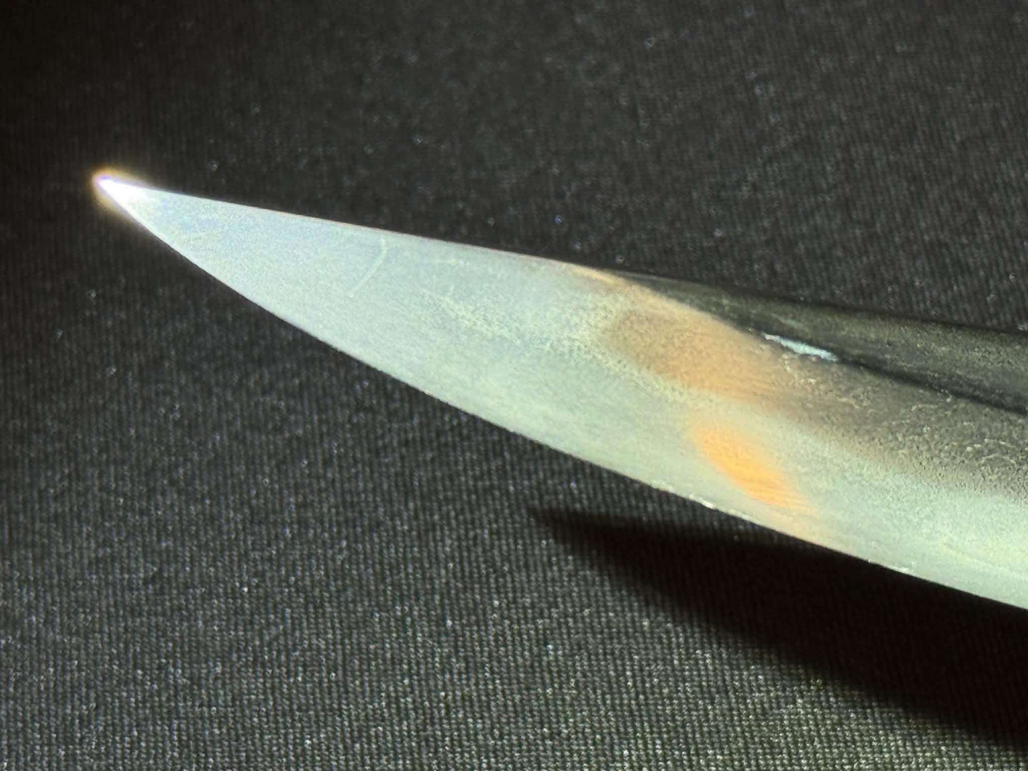 Antique Nihonto - Late Muromachi  (500 years old) Nagamaki Naoshi Wakizashi in Shirasaya, signed Yasunori (NBTHK certified)