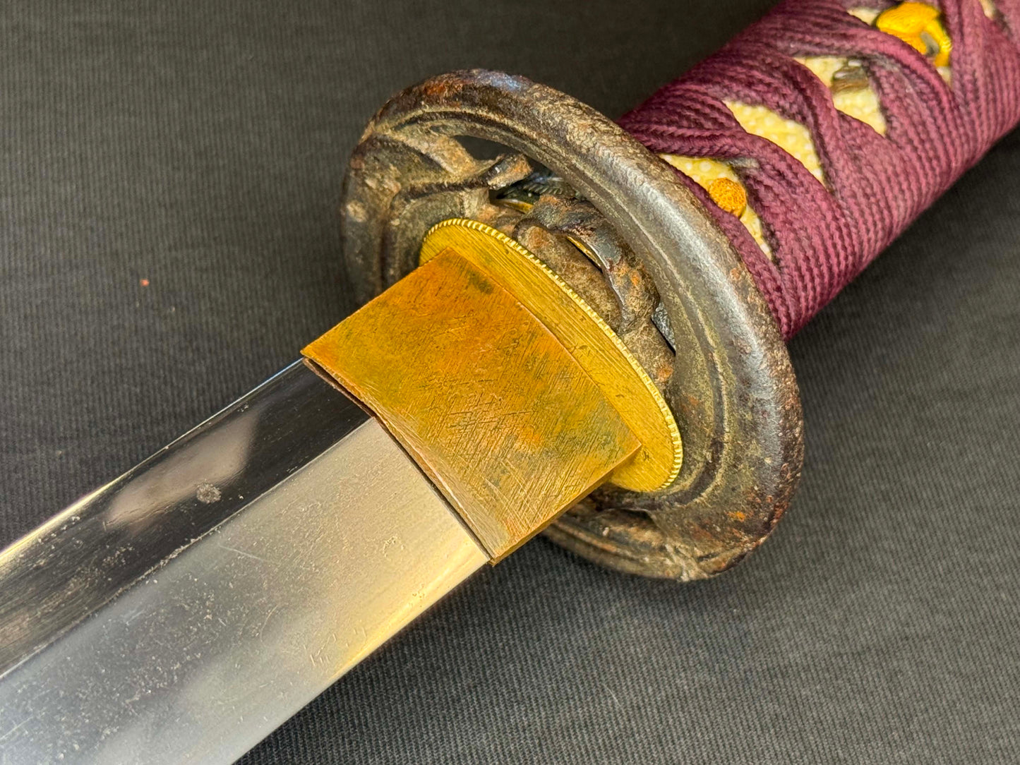 Antique Nihonto - Naginate naoshi in Wakizashi in Koshirae
