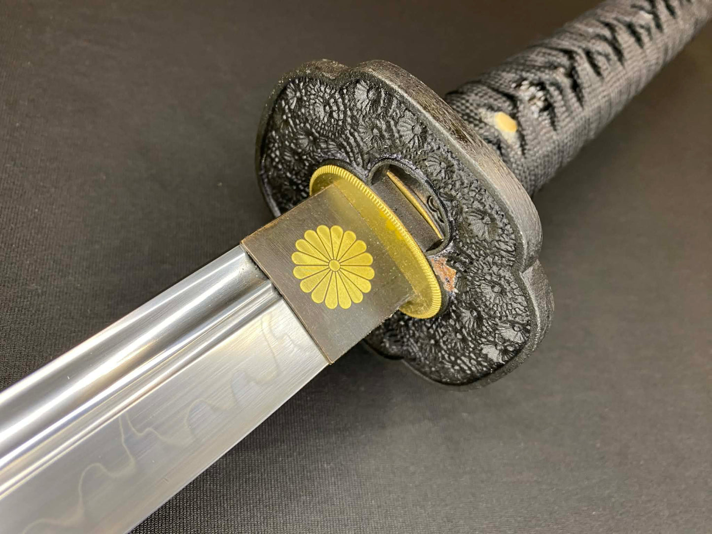 3-sword set Phoenix Armory Naginata Naoshi - Night Chrysanthemum - T10 Clay Tempered Black