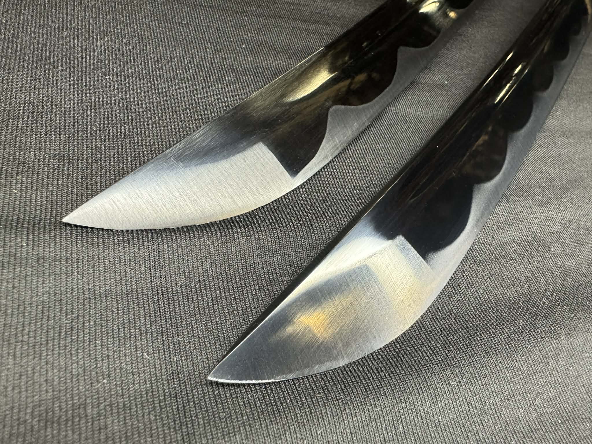 2-sword set Phoenix Armory Katana Wakizashi Daishou - 65mn Black Blade