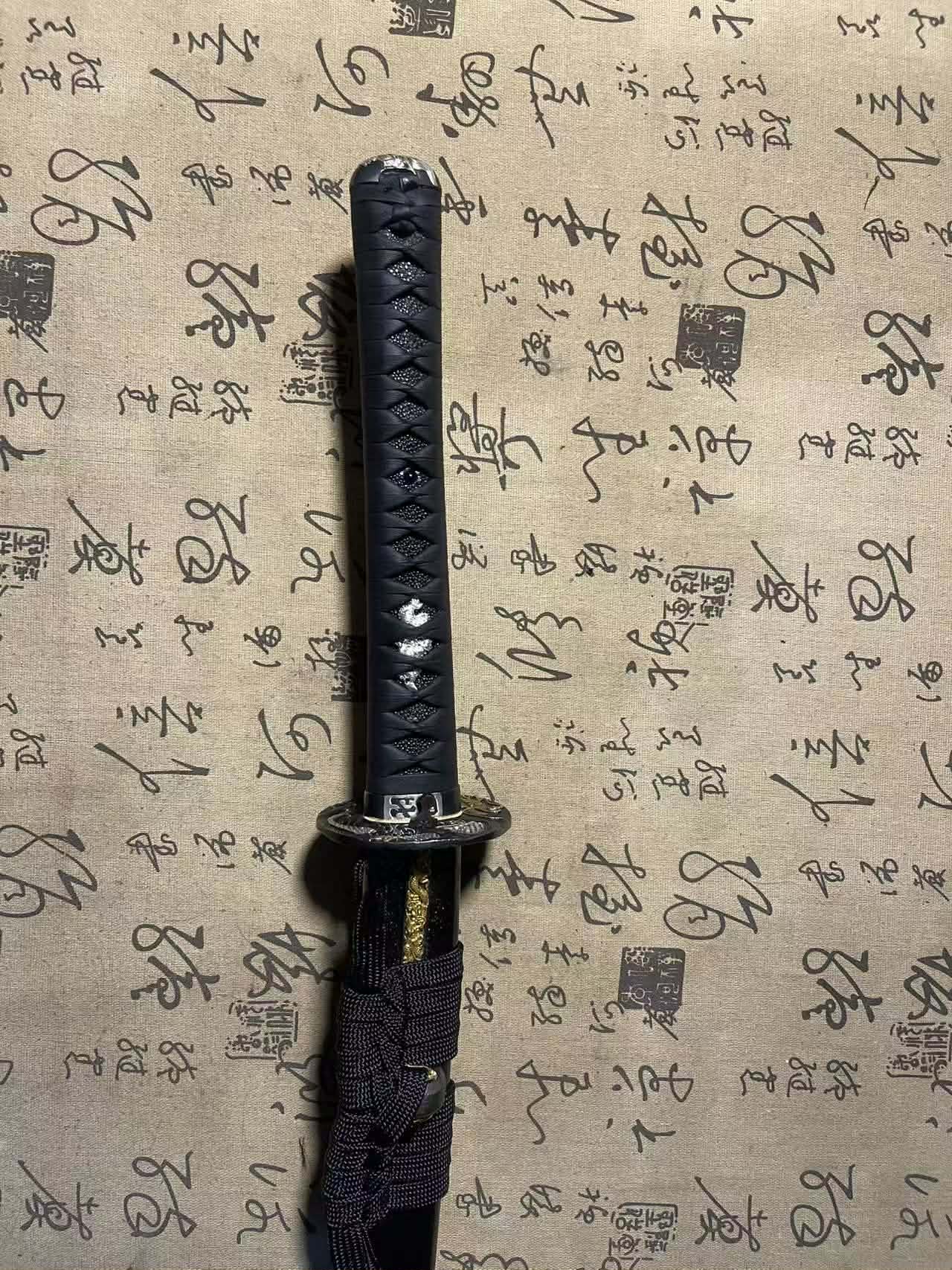 Cloudhammer Katana - Hidden Dragon, Cloud Dragon - sx105v Japanese Tool Steel - Ko-Choji Hamon
