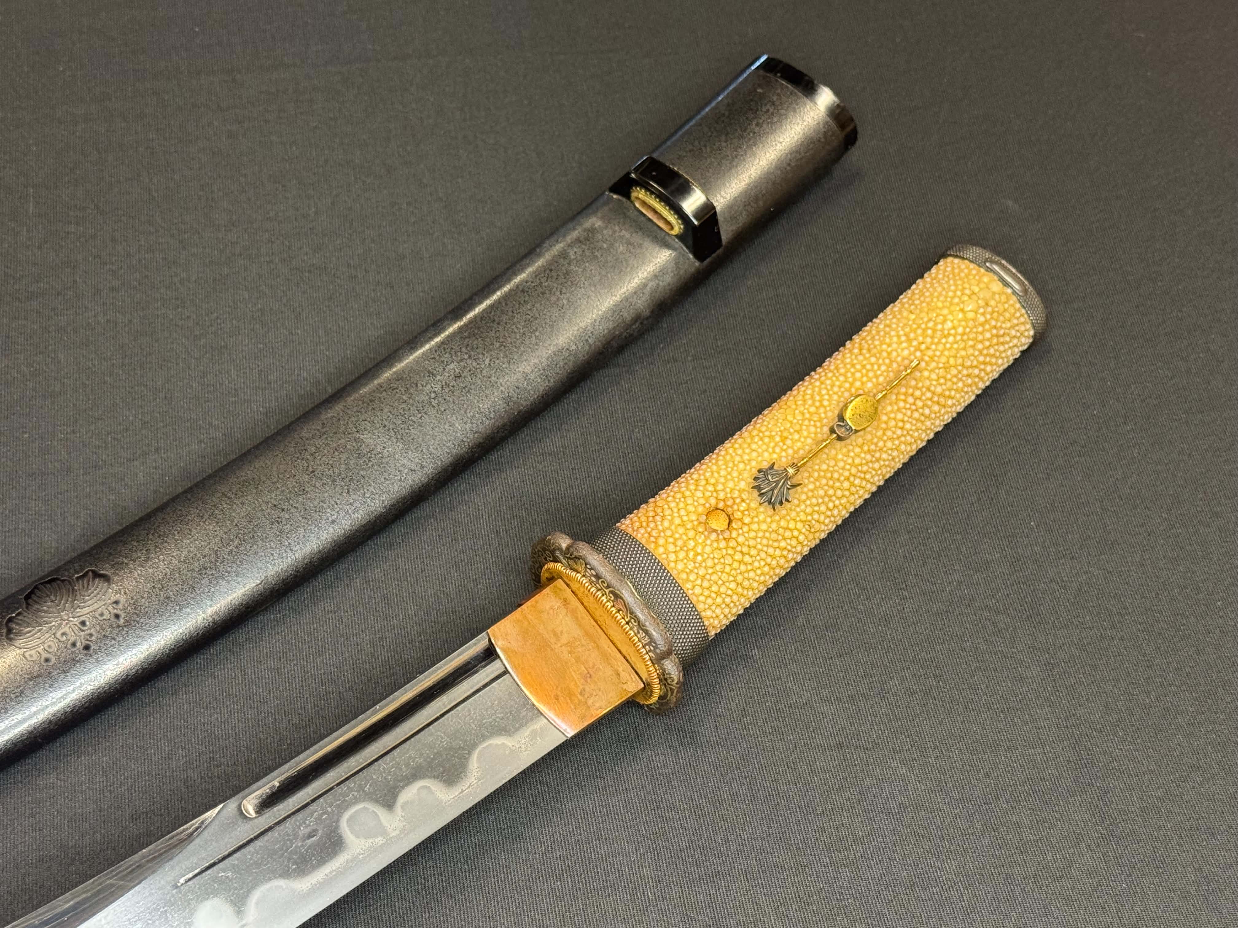 Antique Nihonto - Naginata Naoshi Wakizashi in Koshirae