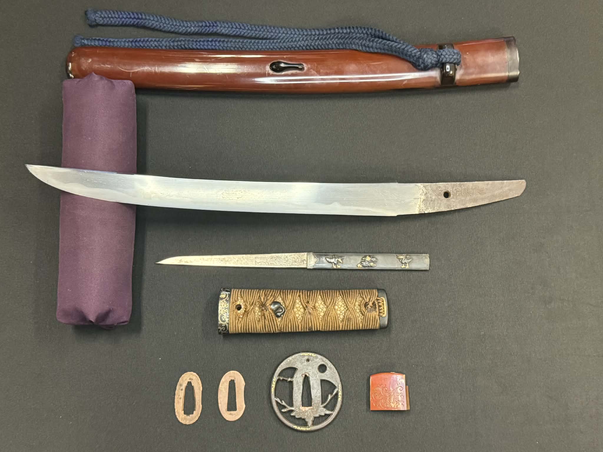 Antique Nihonto - Tanto in Koshirae, signed Mihara Ju Masayuki Saku (unverified)