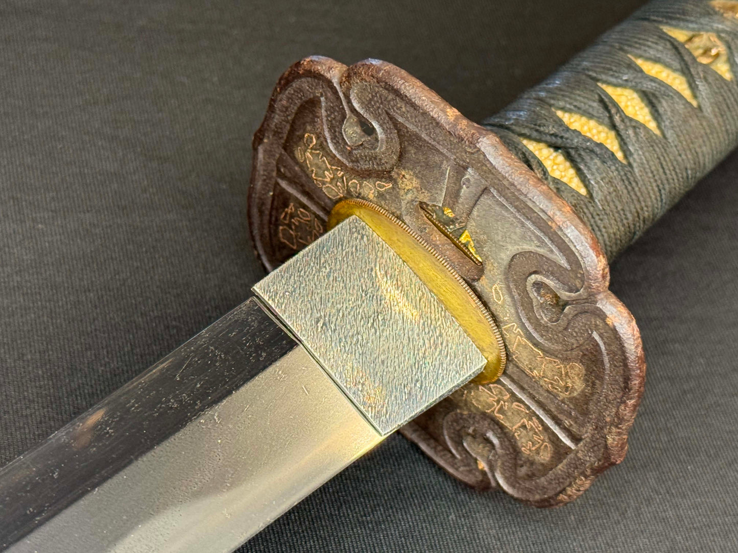 Antique Nihonto - LONG Late Edo Katana with Koshirae, NBTHK attributed to Banryusai Michitoshi
