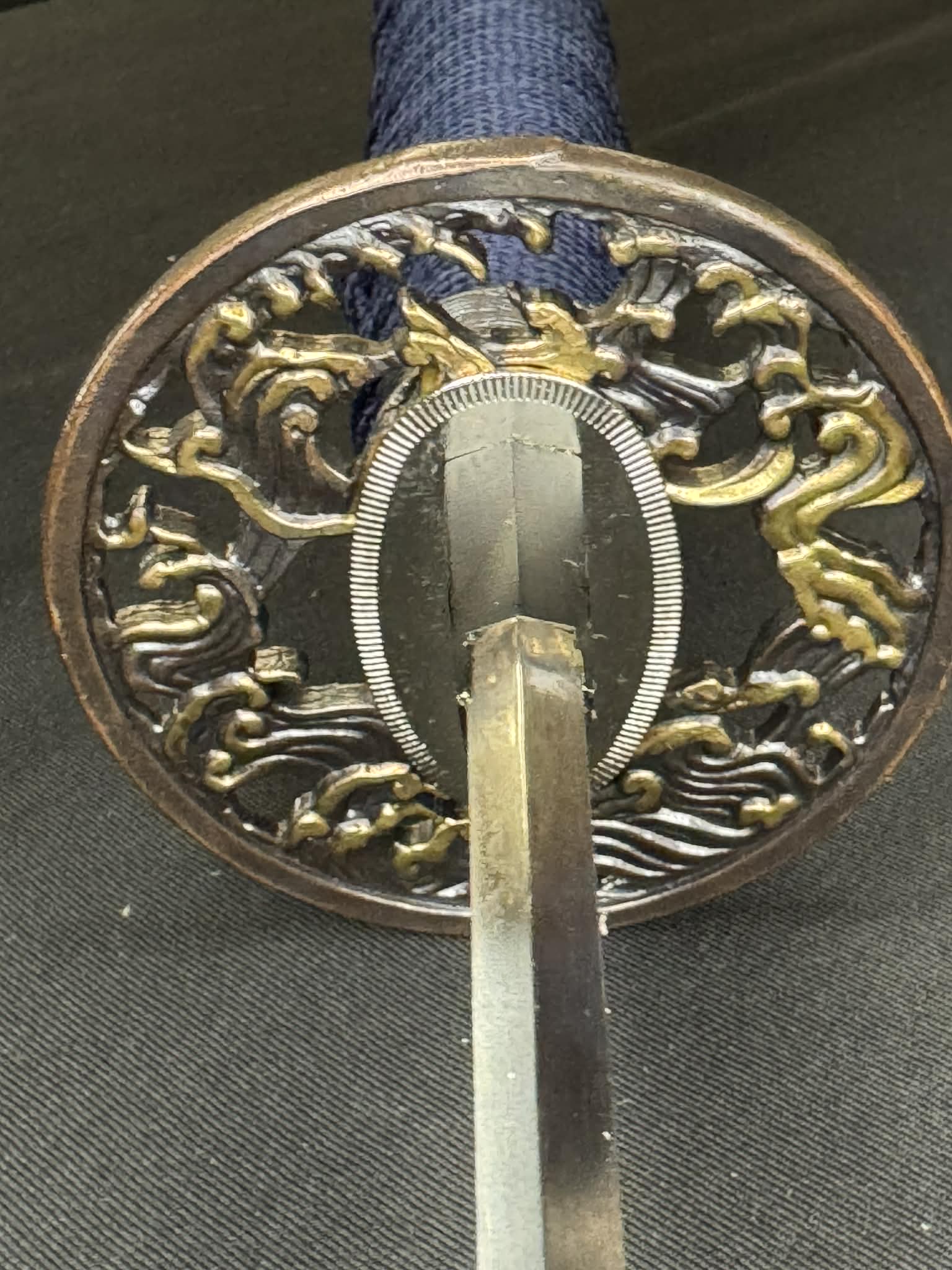 Legacy Steel Night Storm Iris Reaper Wakizashi  - 1095 Clay Tempered Shobu Zukuri Suguha