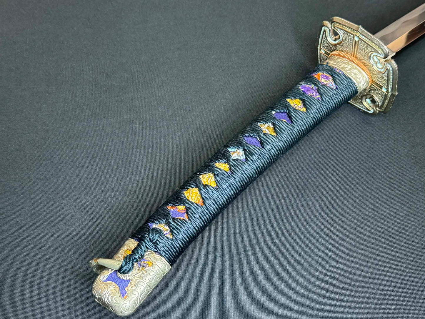 Antique Nihonto - Possible BATTLE DAMAGE Katana in Tachi Koshirae, signed Kunimune (unverified)