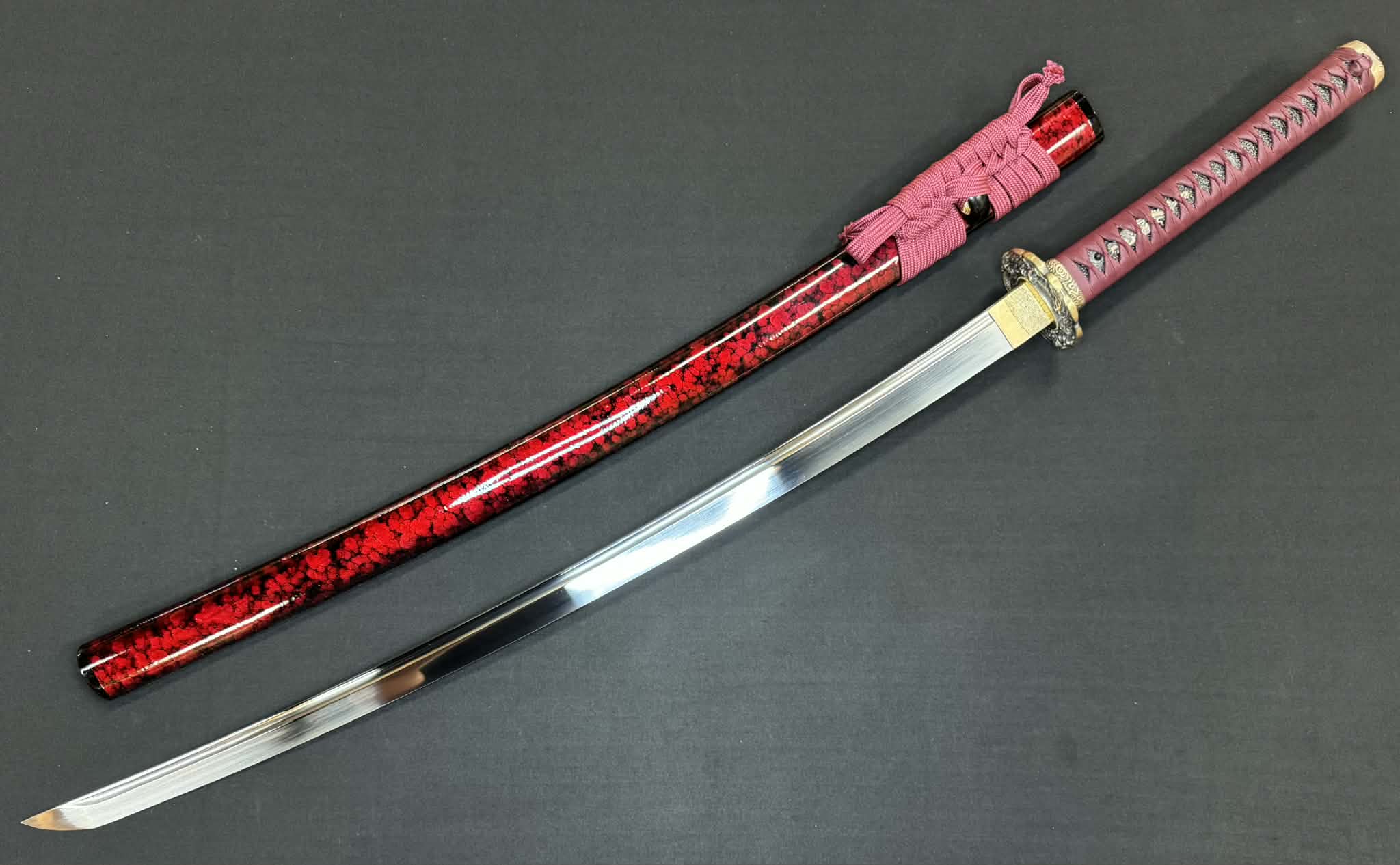Cloudhammer Katana WITH BOHI - Dark Fire - 80crv2 – RVA Katana
