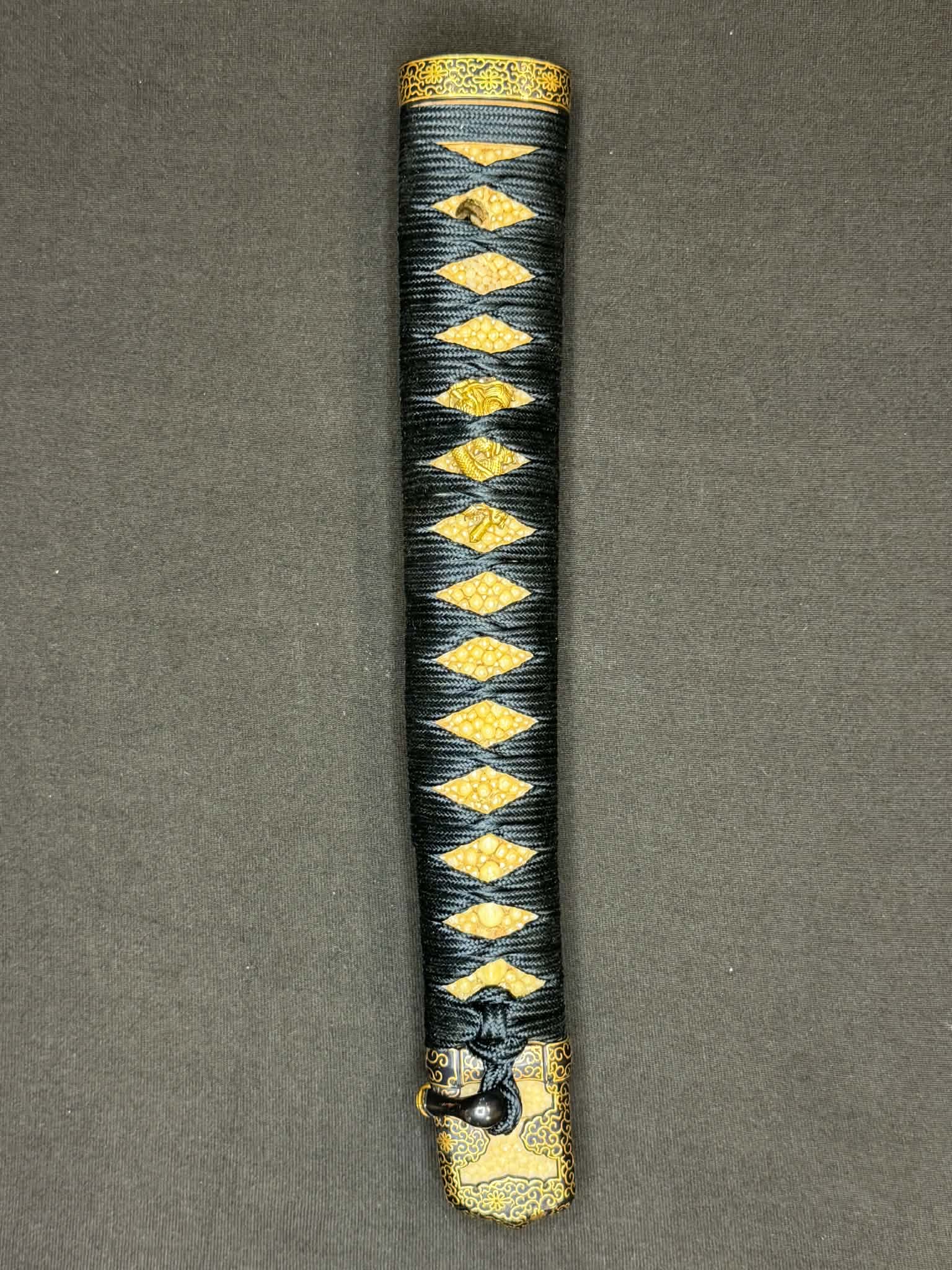 Antique Nihonto - Daishou Katana (NBTHK attributed to Fujiwara Takada) and Wakizashi (NBTHK attributed to Echizen Seki) in Handachi Koshirae