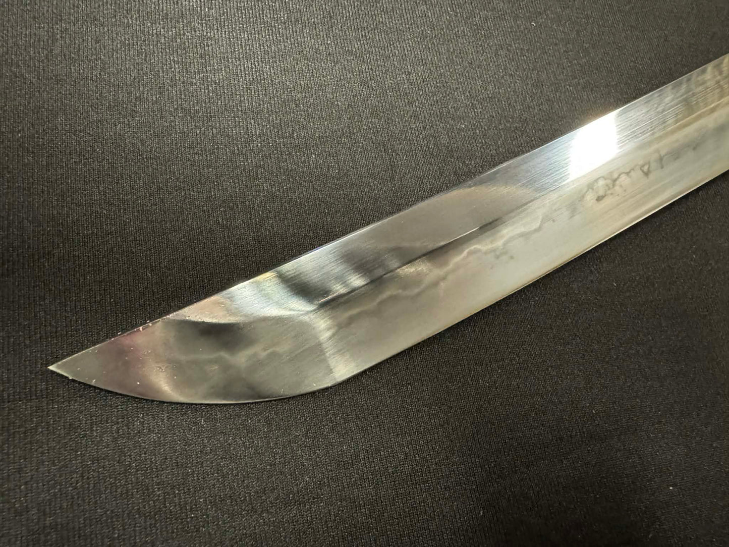Moritaka Razor Prestige Katana - Gold Cherry Petals - Clay-Tempered T10 Choji hamon, Hazuya Polish