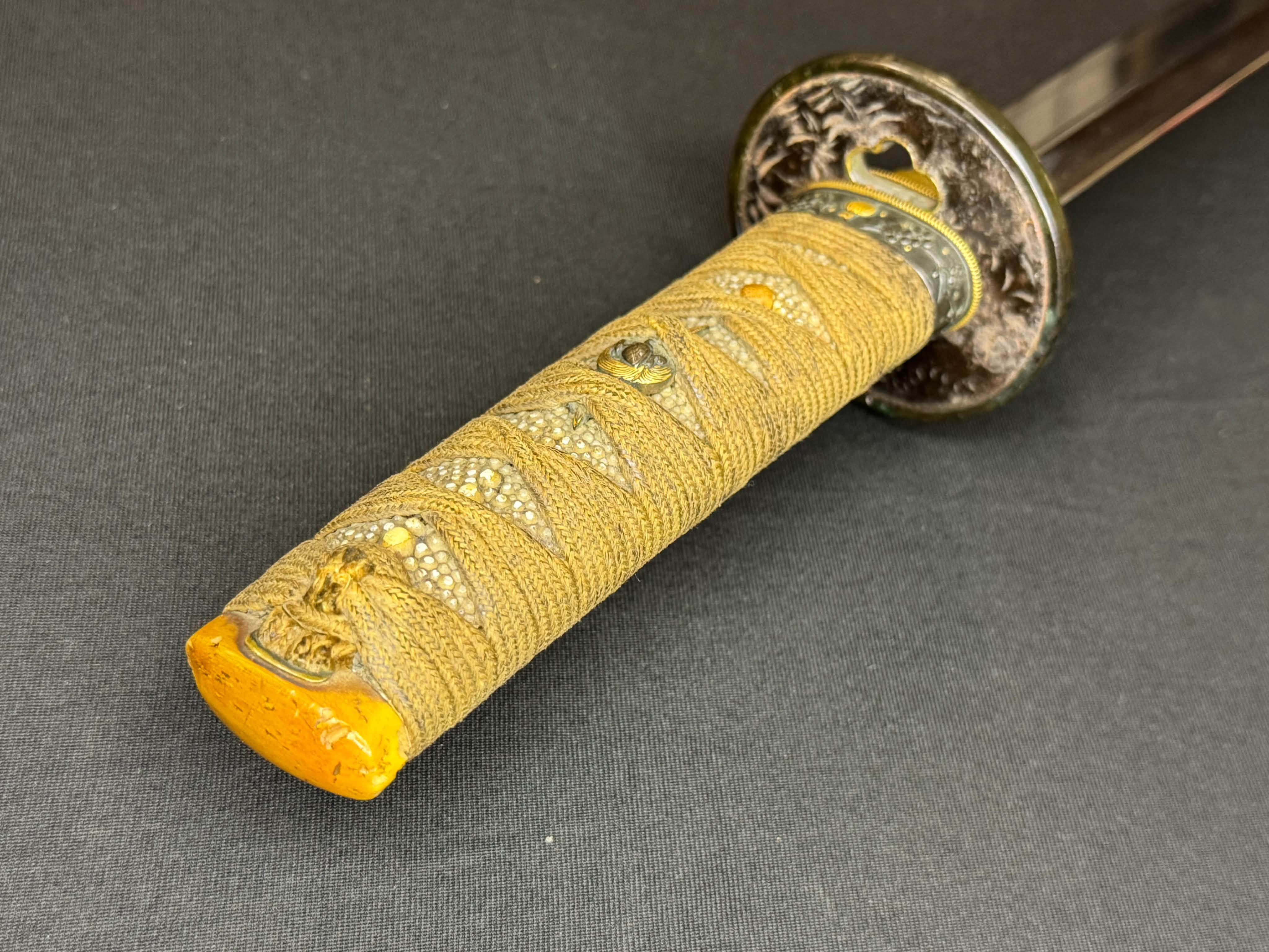 Antique Nihonto - Naginata Naoshi Wakizashi in Koshirae