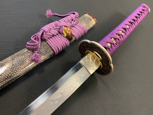 Phoenix Armory Amethyst Manji Katana T10 with Lattice Hamon