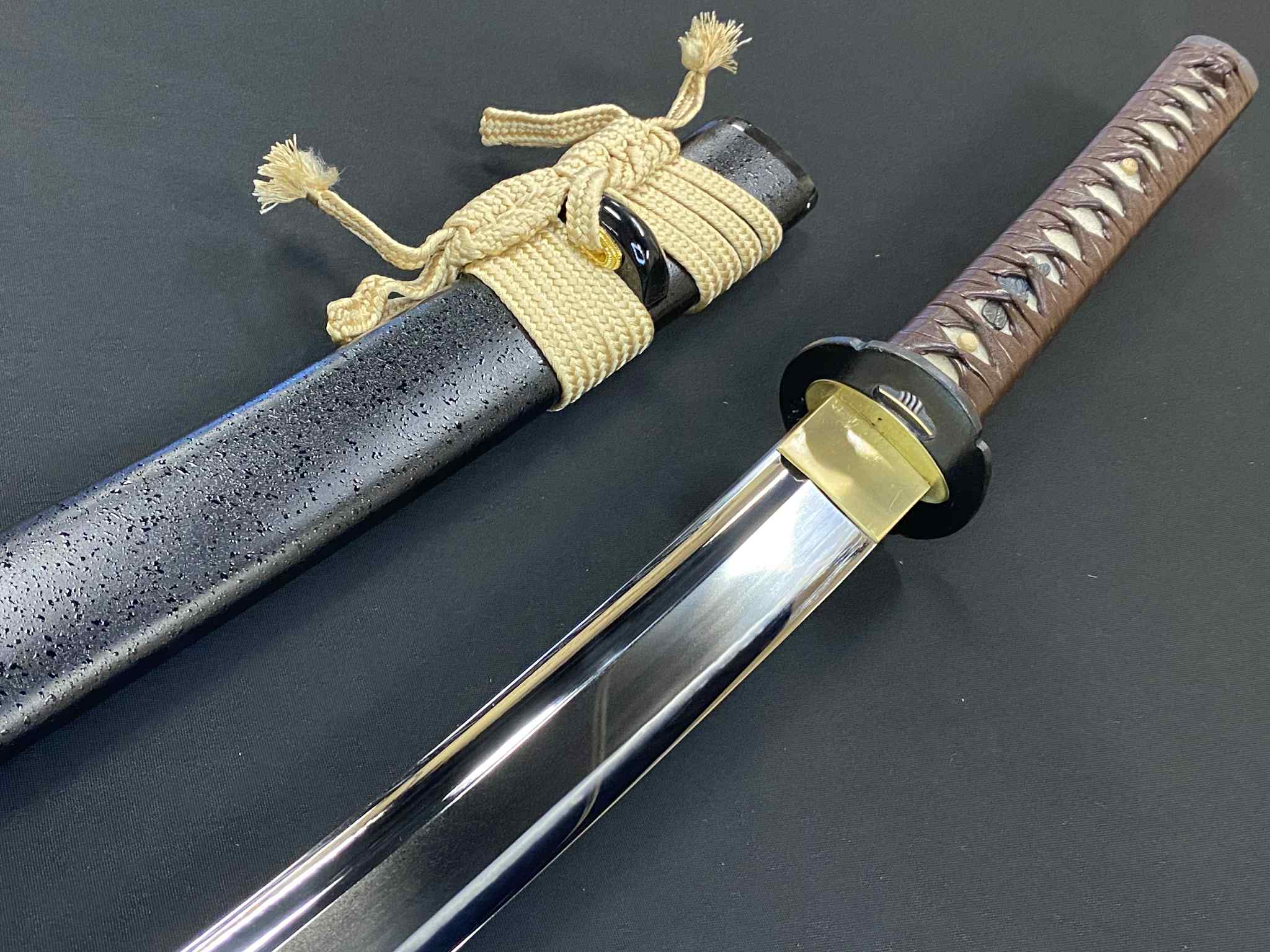 Legacy Steel Shobu Katana - Autumn Iris - 1095 clay temper, pearskin polish