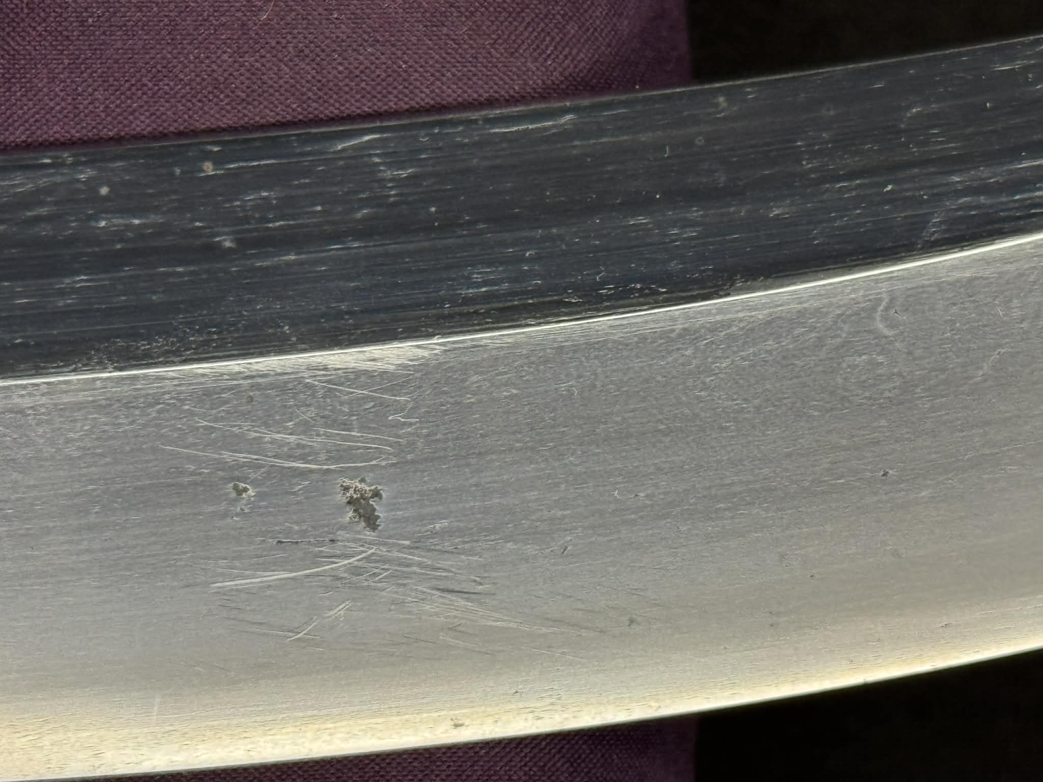 Antique Nihonto - Naginata Naoshi Katakiriha Wakizashi in Shirasaya - signed Echizen no Kuni Ju Kanetane (unverified)