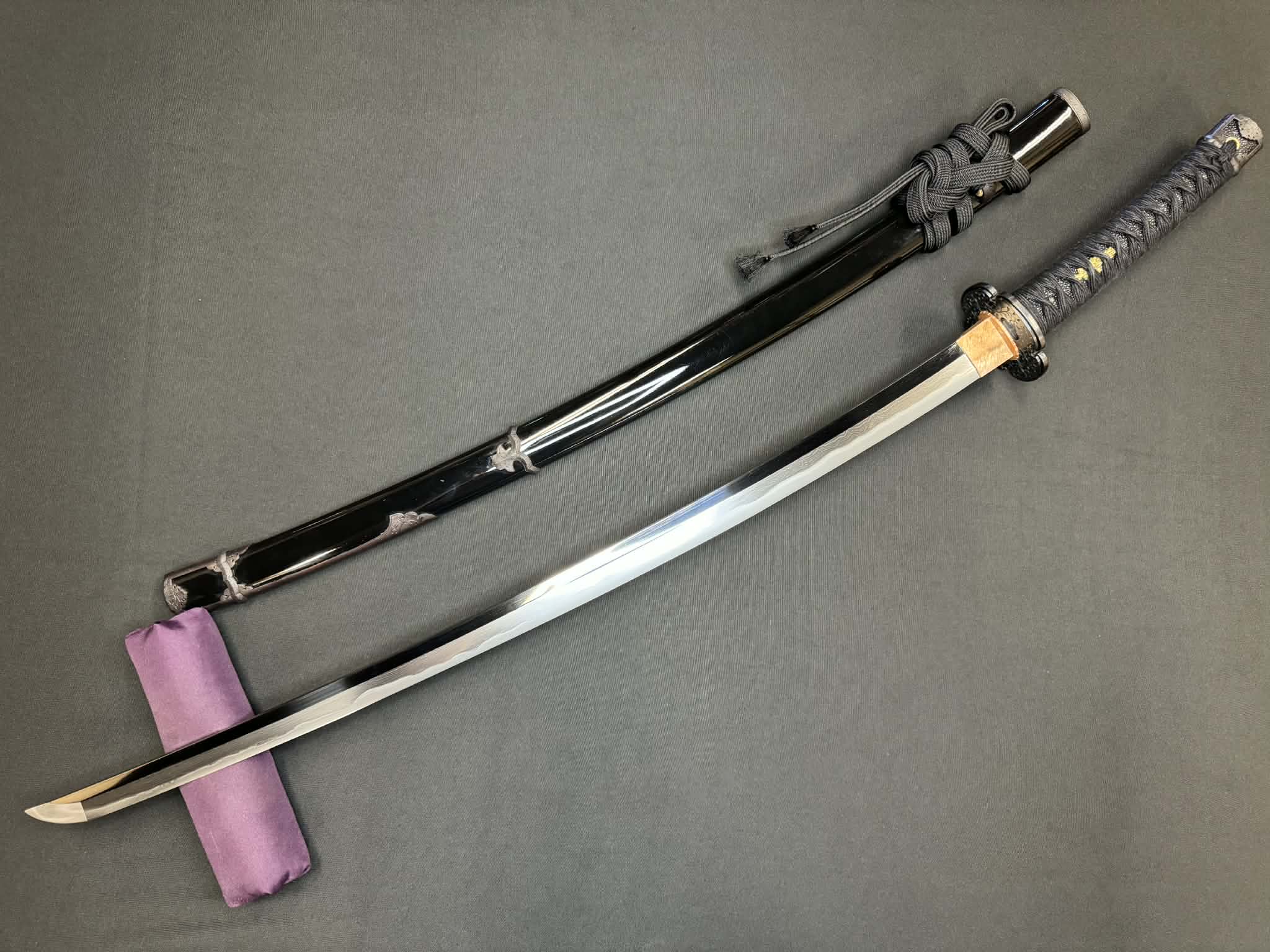 Masterwork Phoenix Armory Katana - Dark Vanguard Handachi Folded Steel