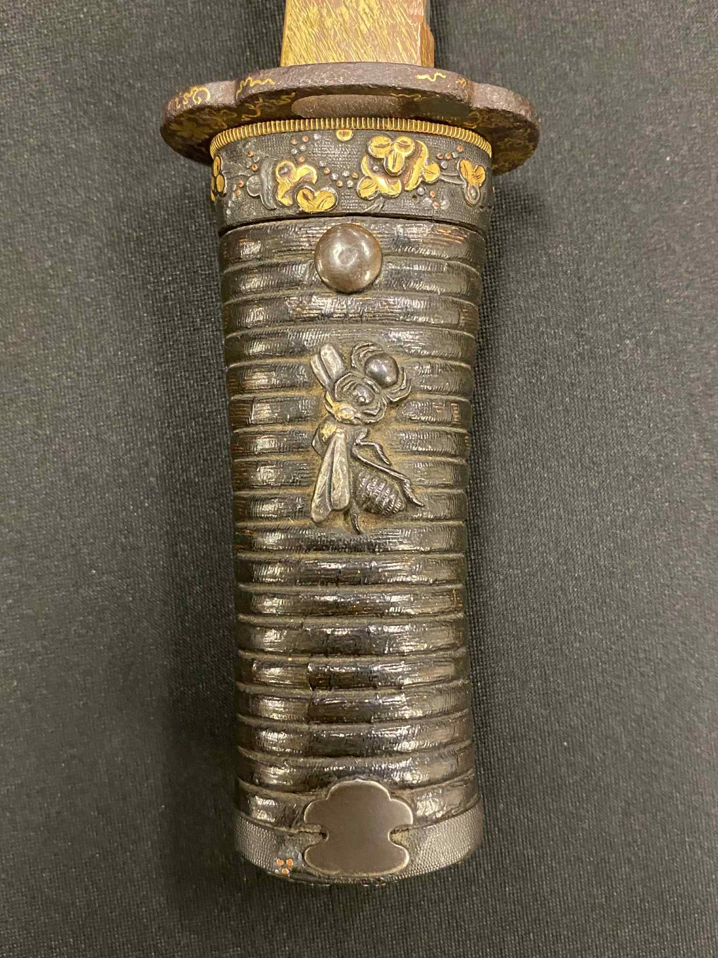 Antique Nihonto - Yoroi Doshi Tanto with Koshirae - signed Yoshimitsu (unverified)