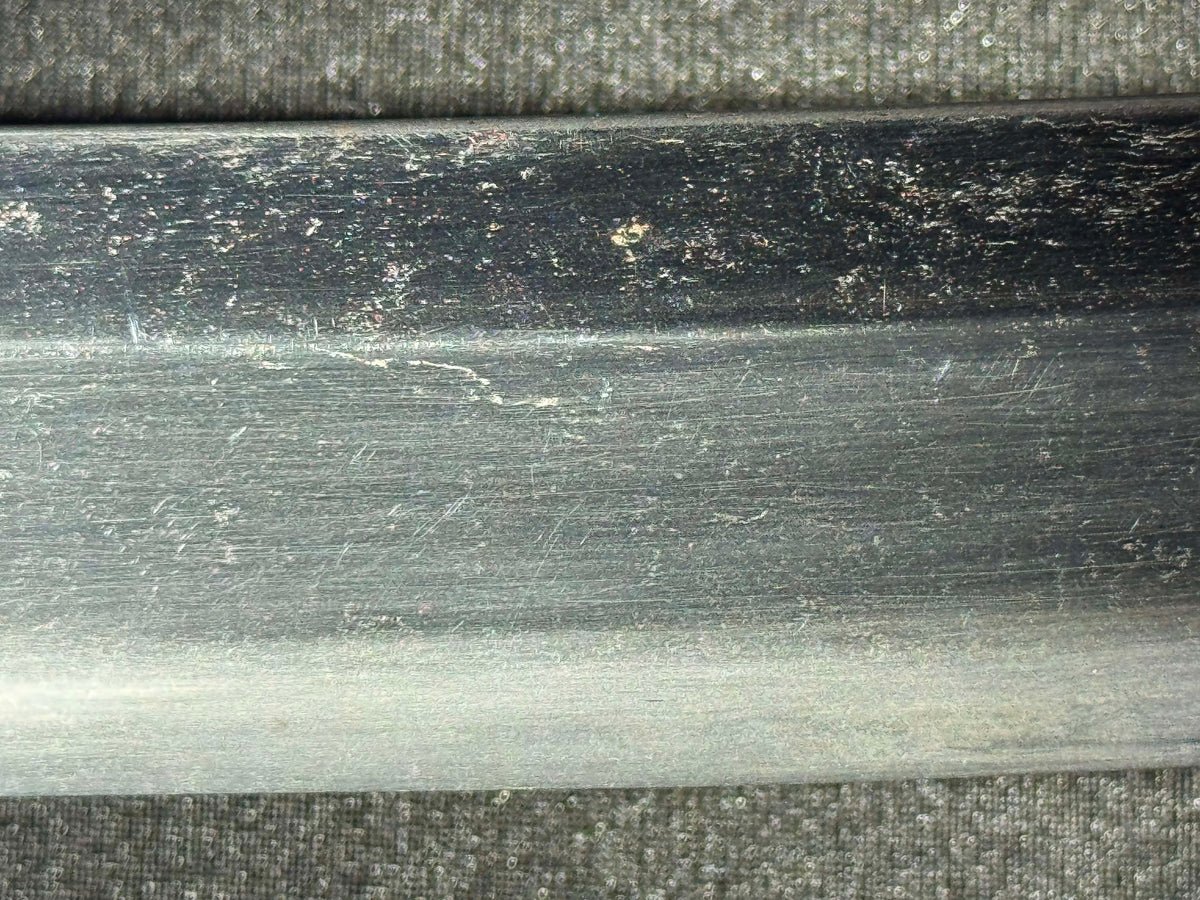 Antique Nihonto - WIDE Naginata Naoshi Wakizashi in Koshirae, signed Chikushu Ju Sa (unverified)