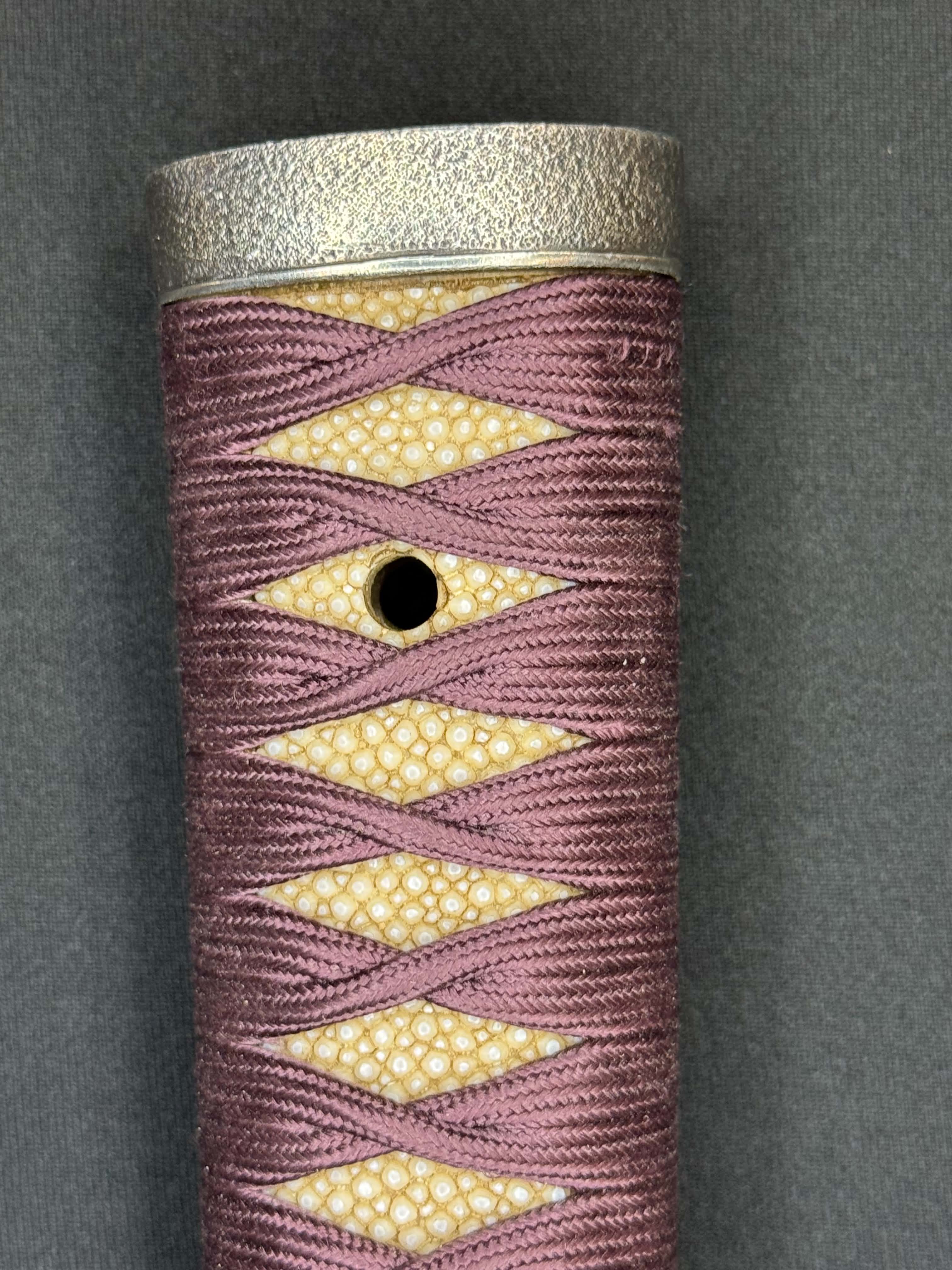 Antique Nihonto - Late Edo GIANT Katana with Koshirae, Signed Koshu Yori Katsuyamajo Minami Hisatsugu Saku Kore, Dated Tenpo 13 February, NBTHK Certified