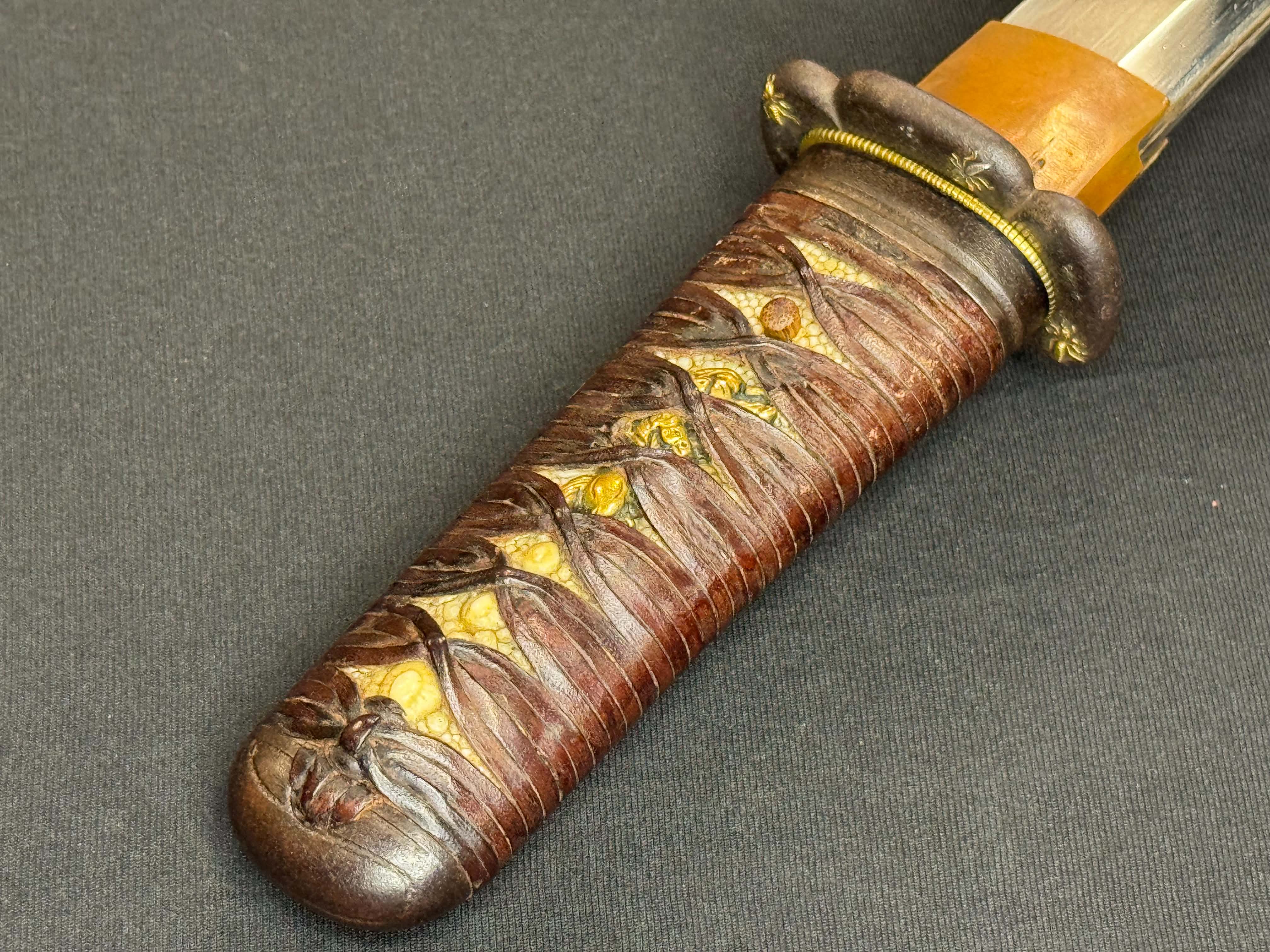 Antique Nihonto - okissaki Nagamaki naoshi in Wakizashi in Koshirae