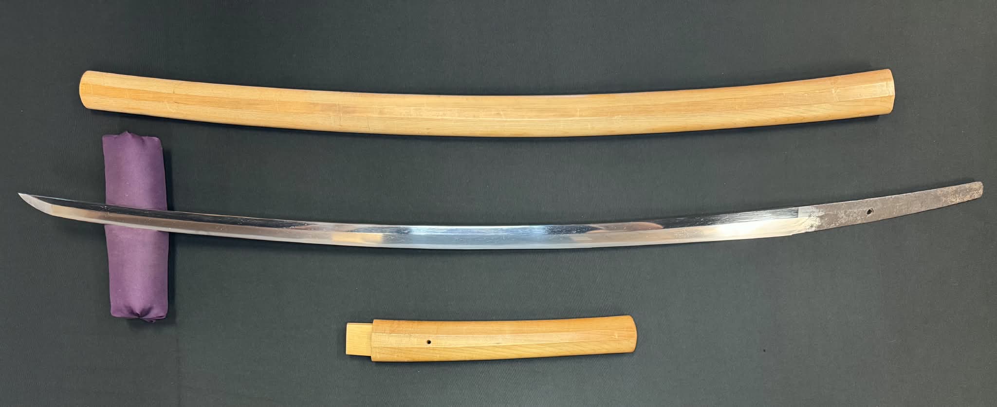 Antique Nihonto - VERY LONG Katana in Shirasaya - hagire