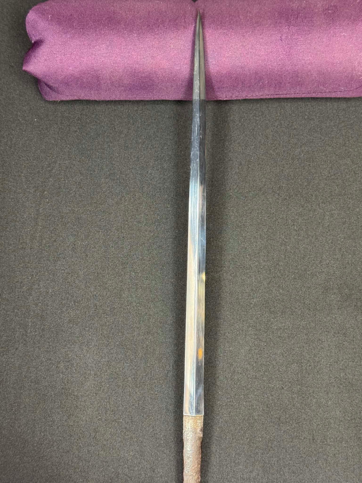 Antique Nihonto - THICK Armor Piercer Tanto in Shirasaya, illegible signature