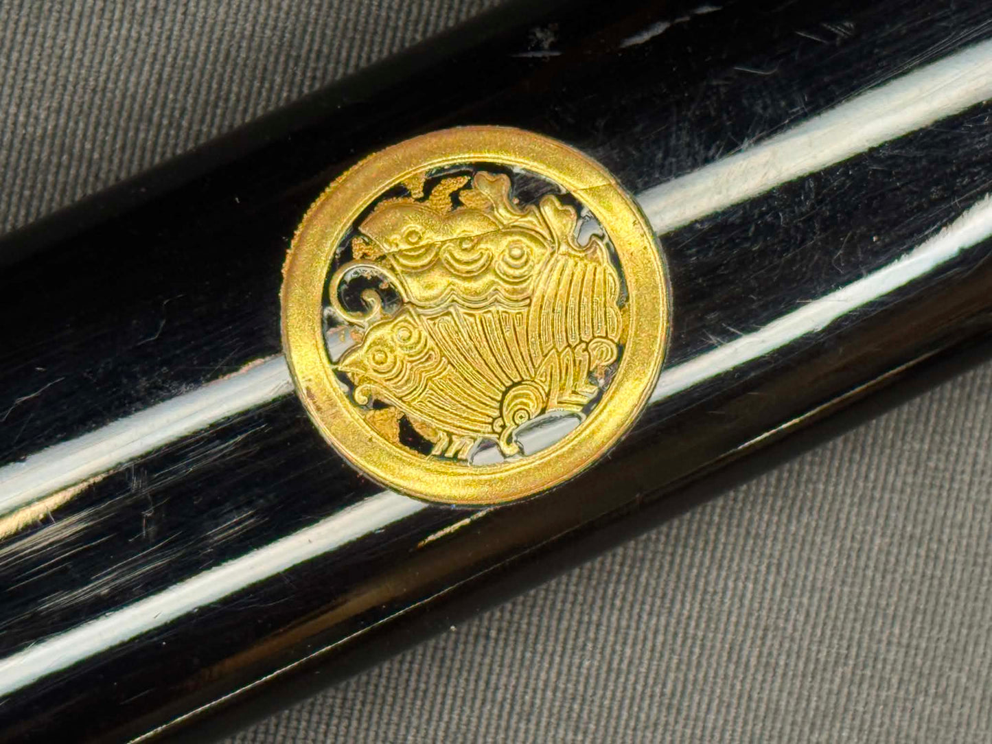 Antique Nihonto - Possible BATTLE DAMAGE Katana in Tachi Koshirae, signed Kunimune (unverified)