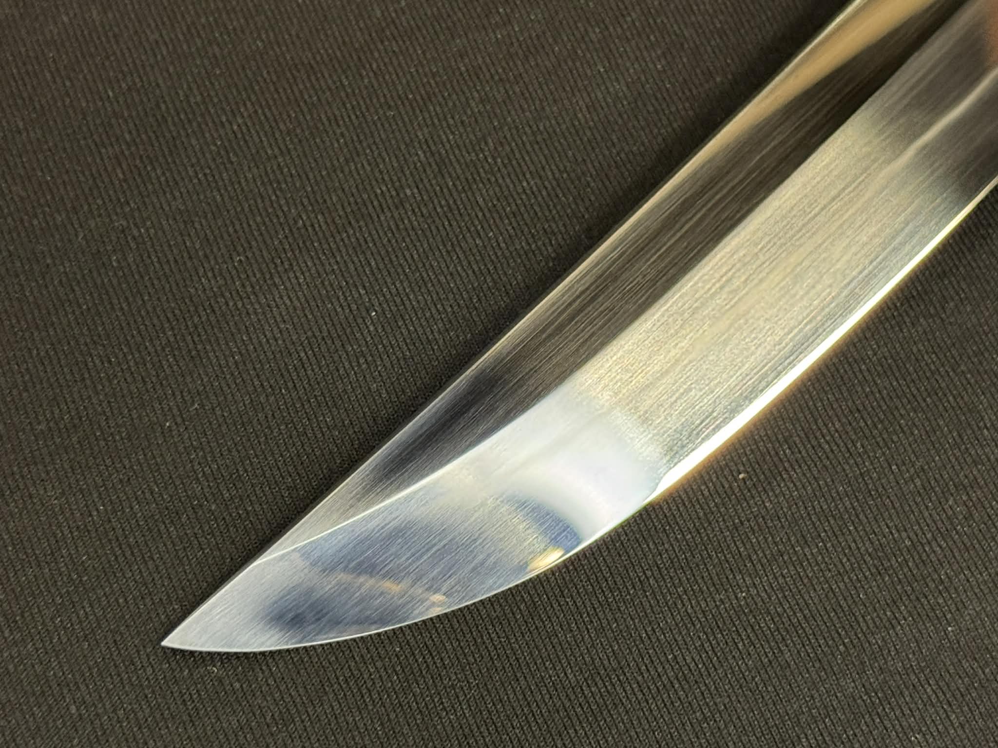 Legacy Steel Crimson Tiger Iris Reaper Wakizashi  - 1095 Clay Tempered Shobu Zukuri Suguha