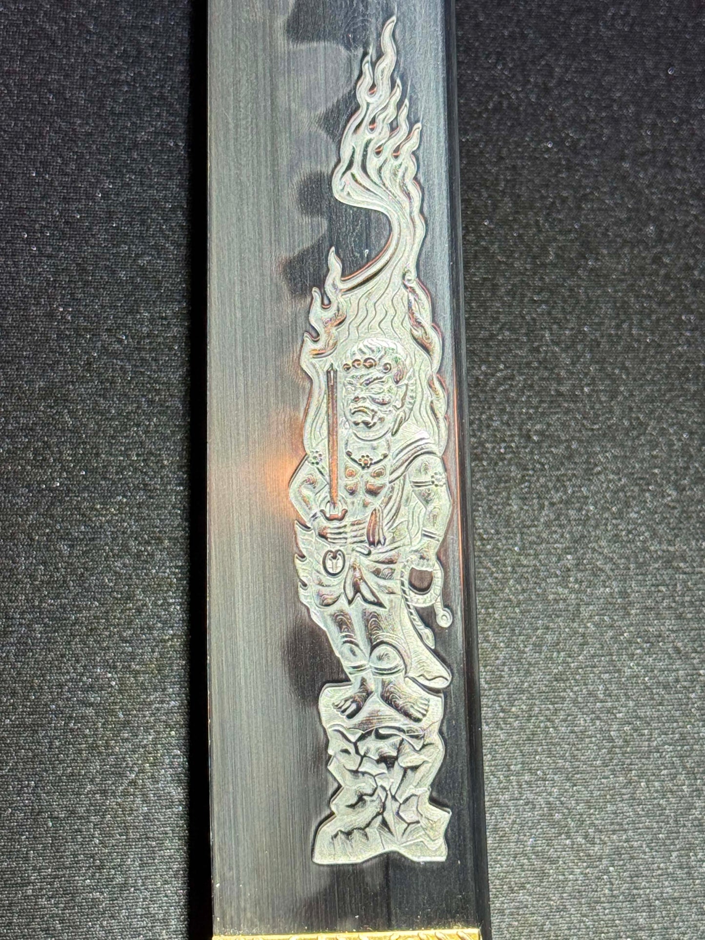 Phoenix Armory Katana - Crimson Manji Folded Orishigane Clay-Tempered Horimono