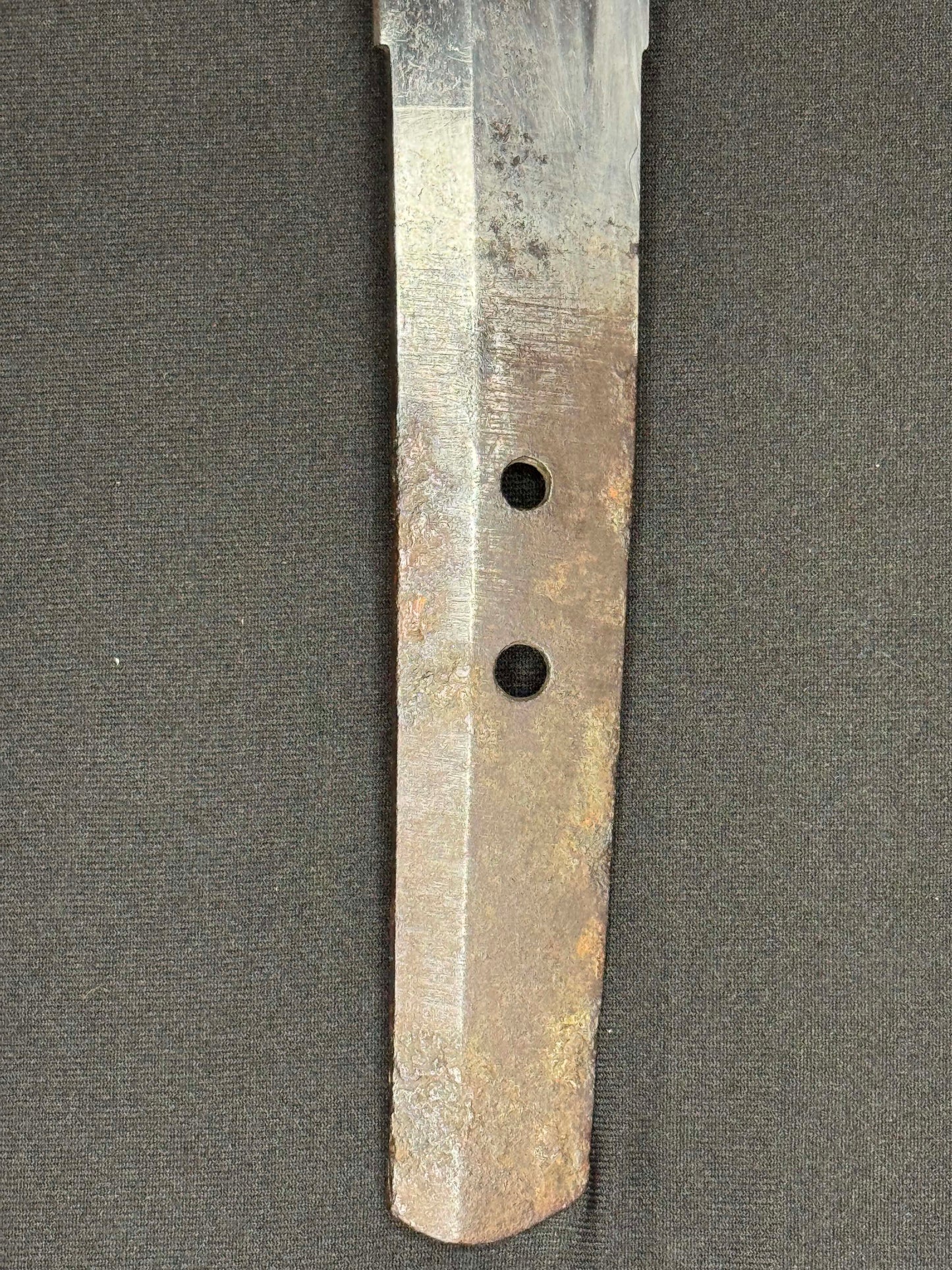Antique Nihonto - WIDE Naginata Naoshi Wakizashi in Koshirae, signed Chikushu Ju Sa (unverified)