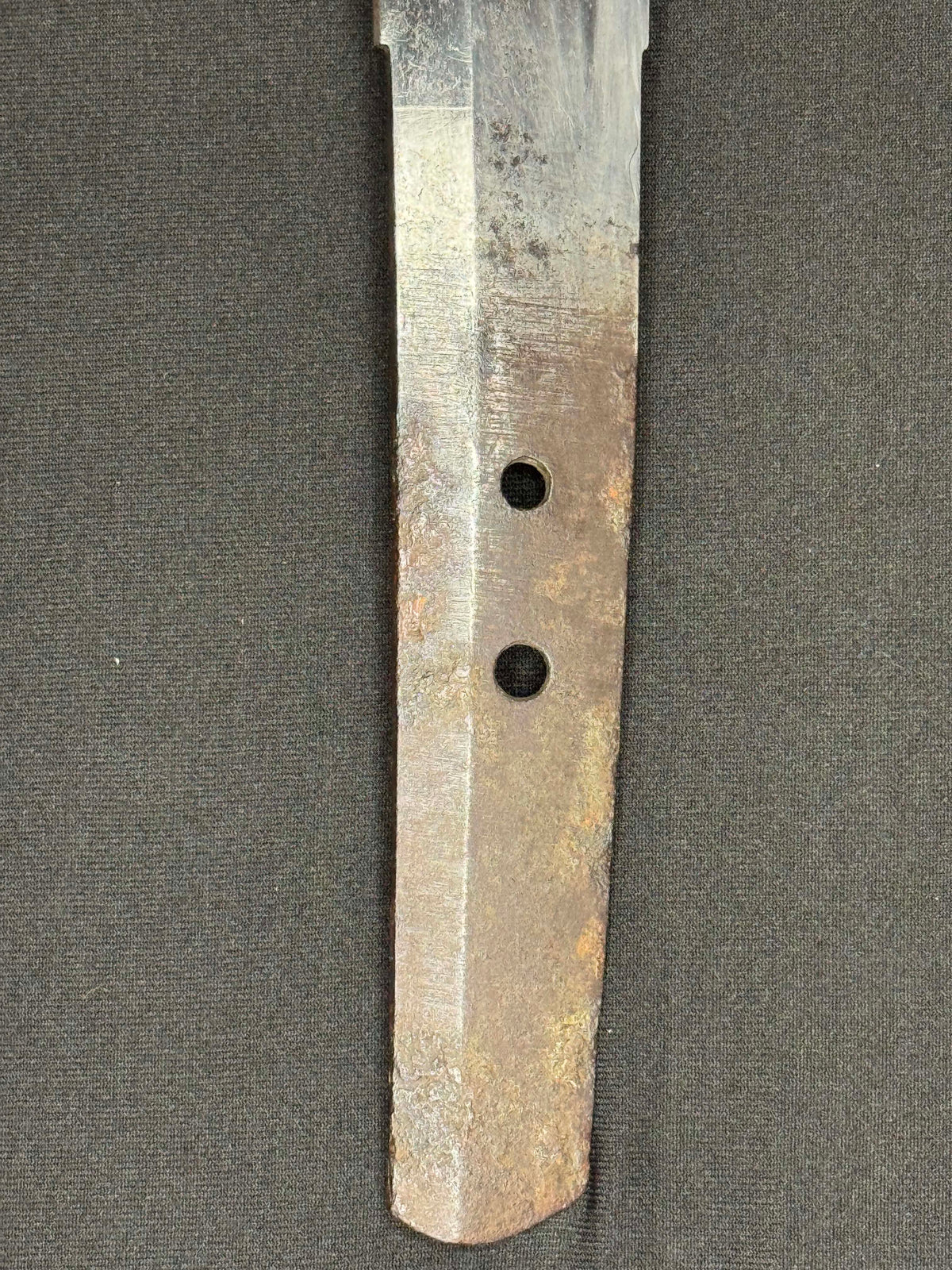 Antique Nihonto - WIDE Naginata Naoshi Wakizashi in Koshirae, signed Chikushu Ju Sa (unverified)