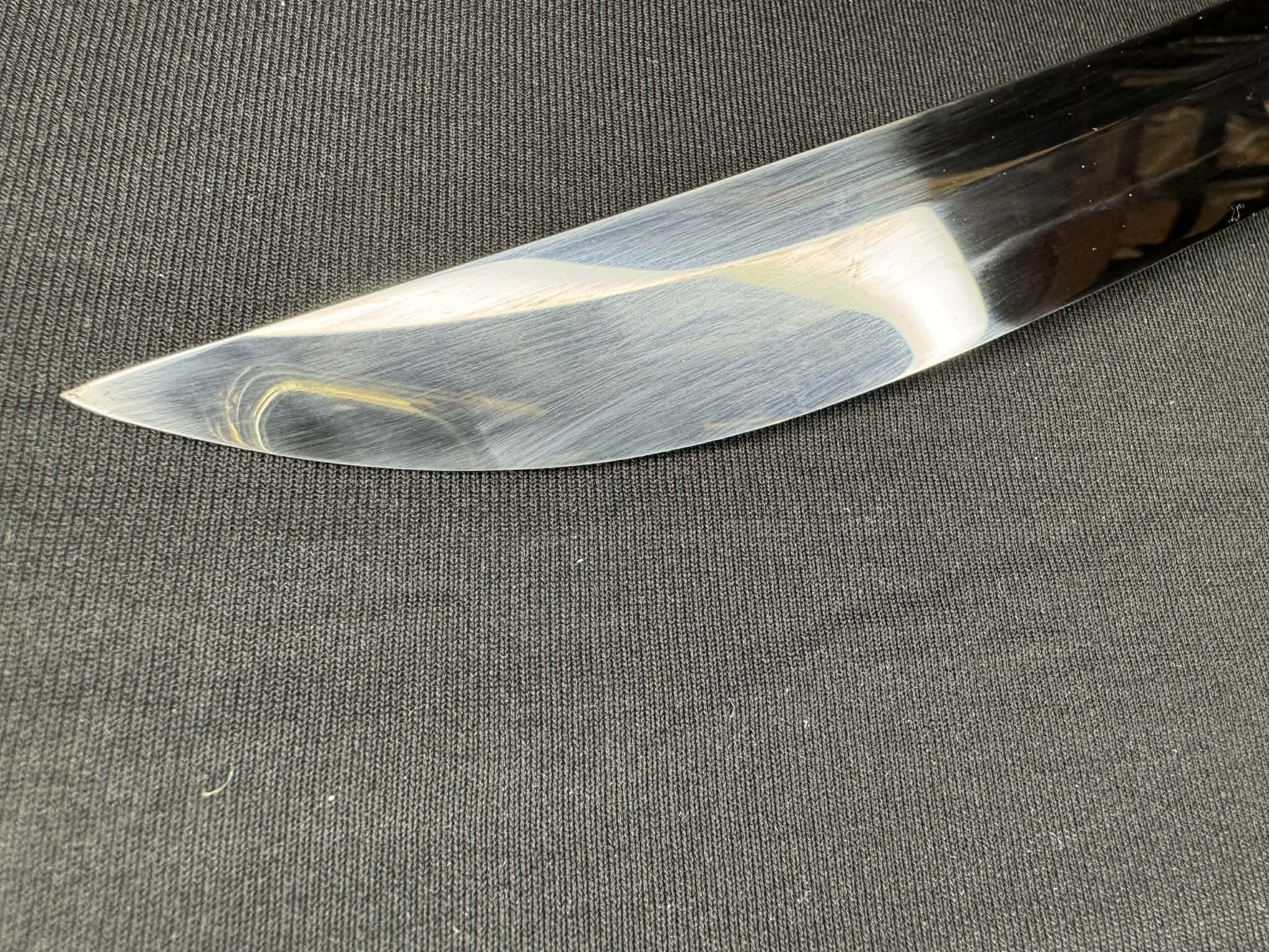 Legacy Steel Night Storm Iris Reaper Wakizashi  - 1095 Clay Tempered Shobu Zukuri Suguha