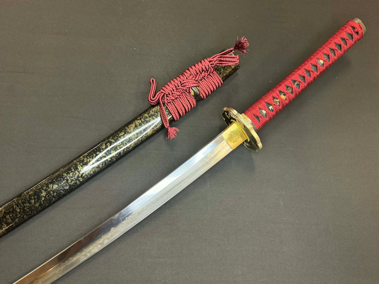 Moritaka Razor Prestige Katana - Crimson Dragon - Clay-Tempered T10 Choji hamon, Hazuya Polish