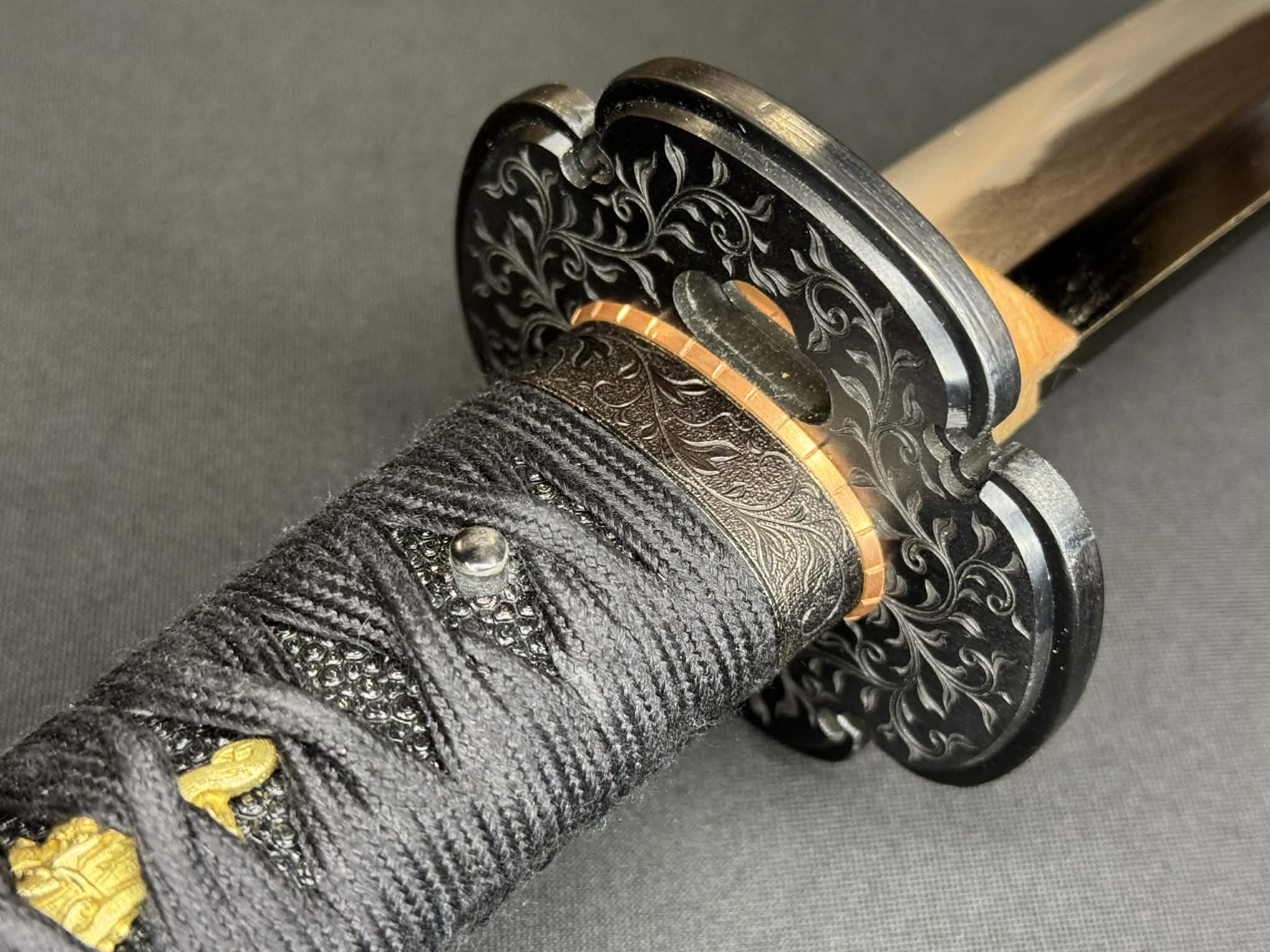 Masterwork Phoenix Armory Katana - Dark Vanguard Handachi Folded Steel