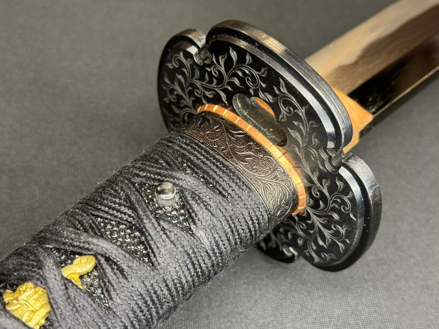 Masterwork Phoenix Armory Katana - Dark Vanguard Handachi Folded Steel