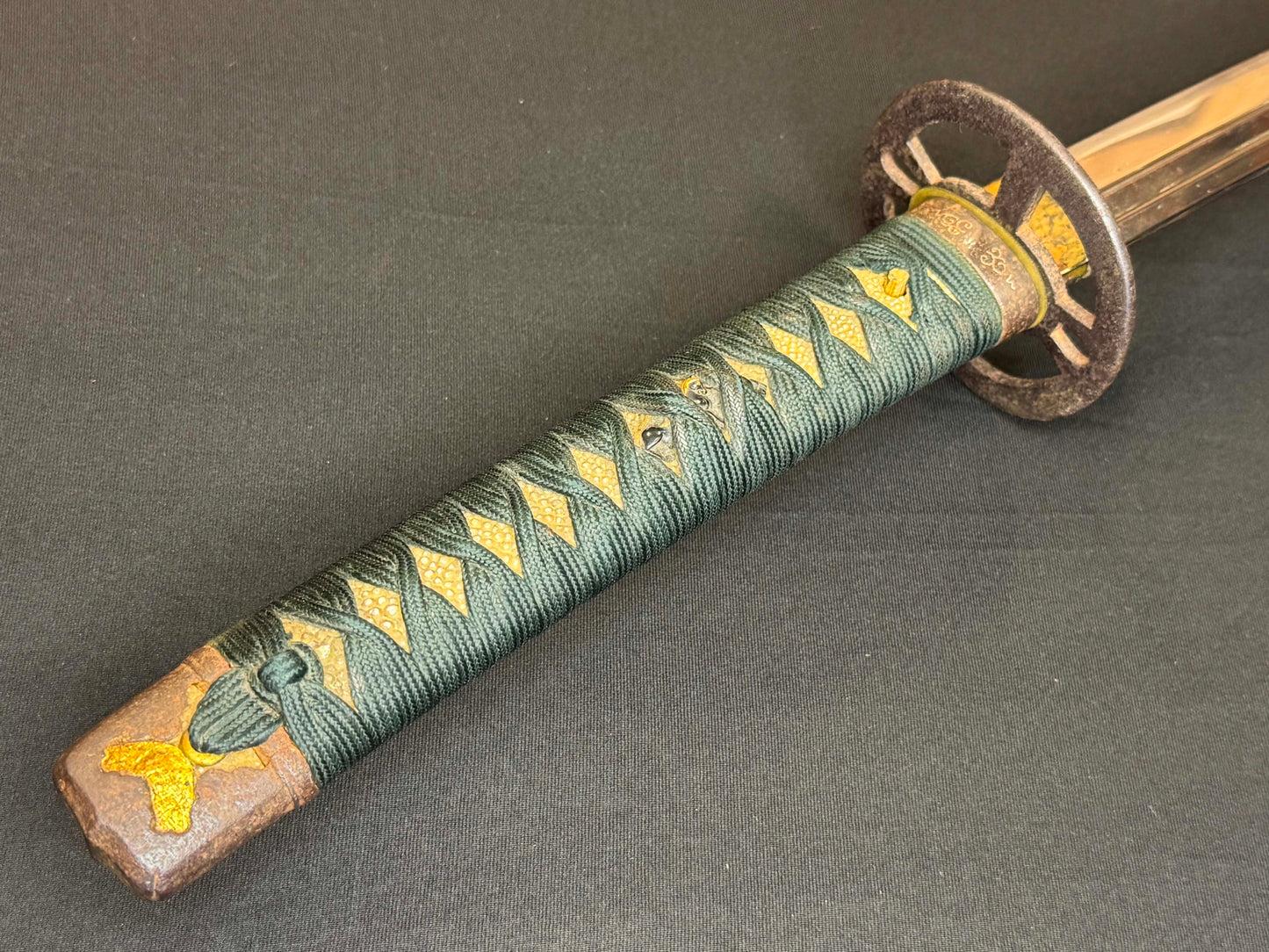 Antique Nihonto - Katana in Hamdachi Koshirae, Signed Chikushu Ju Sa Yasuchika, Dated Genji 1 (1864) NBTHK Certified