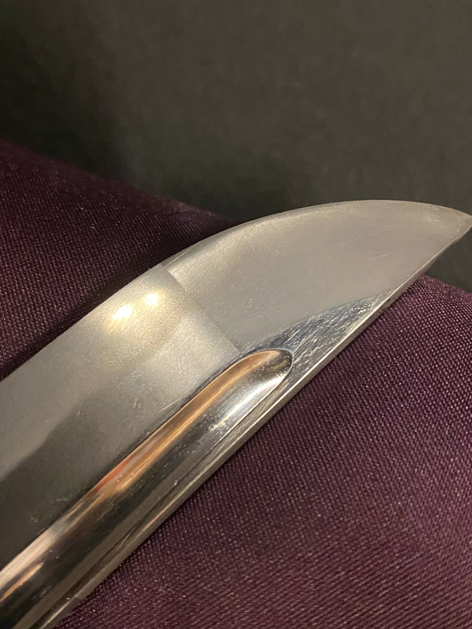 Antique Nihonto - Wakizashi in Shirasaya, Mumei - Late Muromachi (4-500 years old), NBTHK attributed to Kaneharu