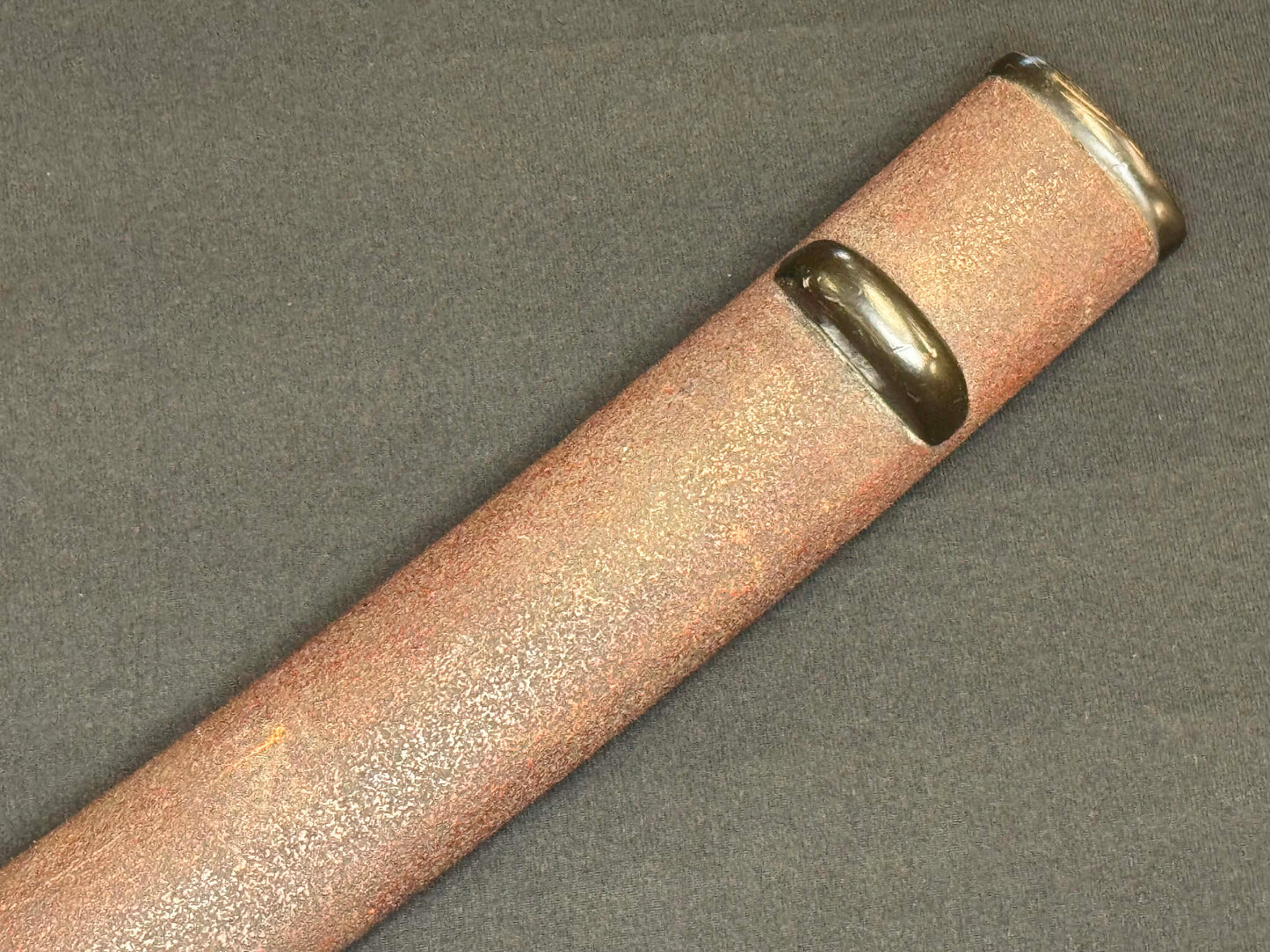 Antique Nihonto - WIDE Naginata Naoshi Wakizashi in Koshirae, signed Chikushu Ju Sa (unverified)