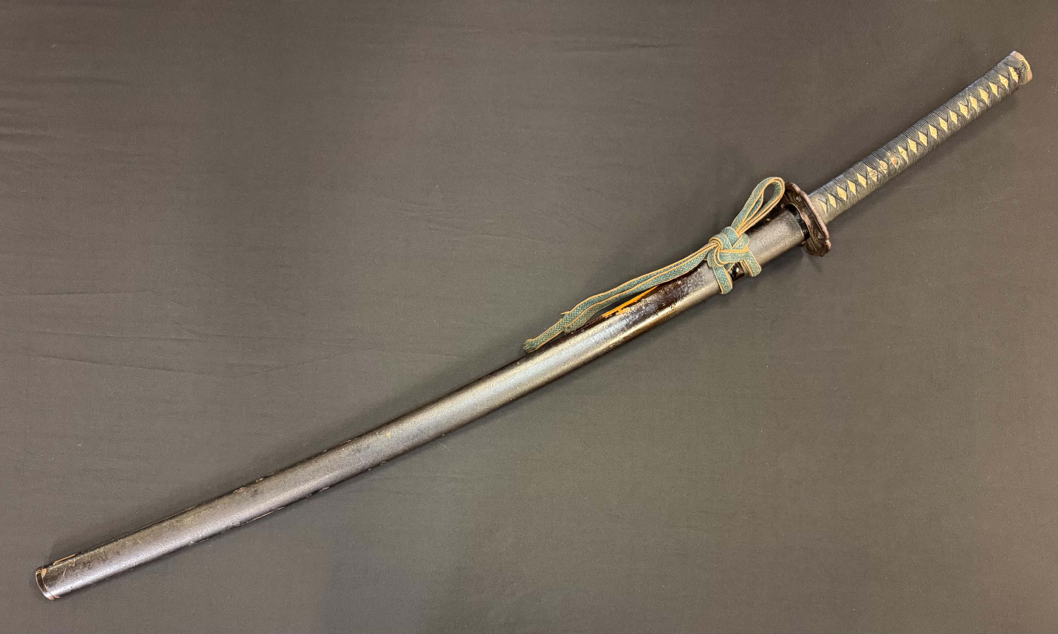 Antique Nihonto - LONG Late Edo Katana with Koshirae, NBTHK attributed to Banryusai Michitoshi
