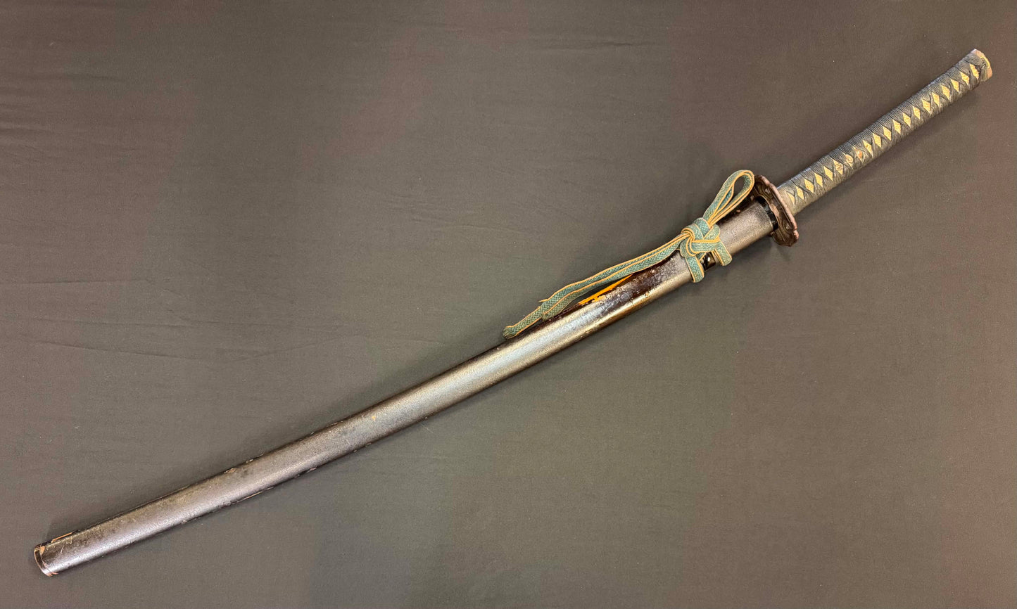 Antique Nihonto - LONG Late Edo Katana with Koshirae, NBTHK attributed to Banryusai Michitoshi