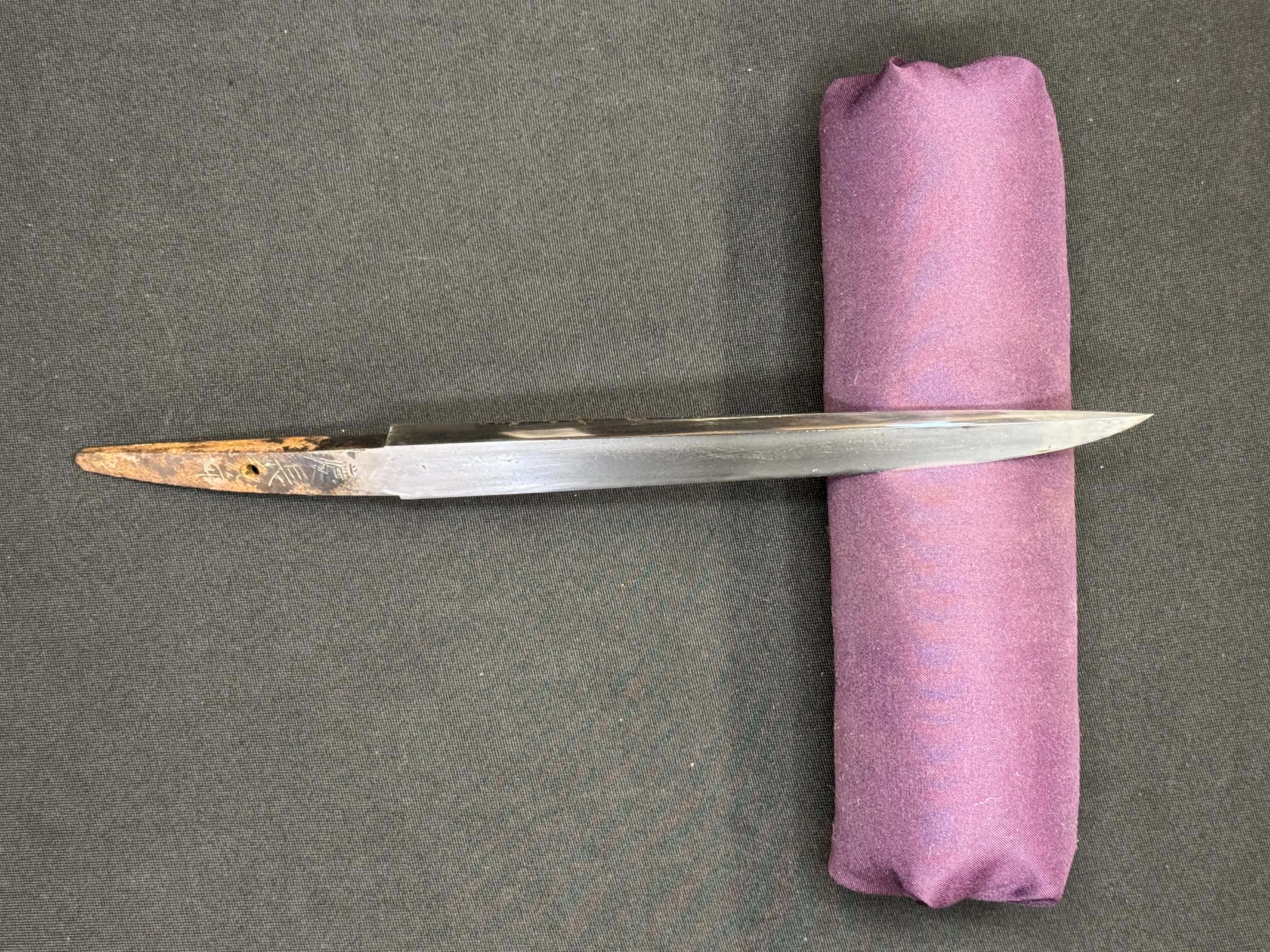 Antique Nihonto - Early Edo (400 years old,) thiccc Yoroi Doshi Armor Piercer Tanto in koshirae, Dated Keicho 9 (1604)
