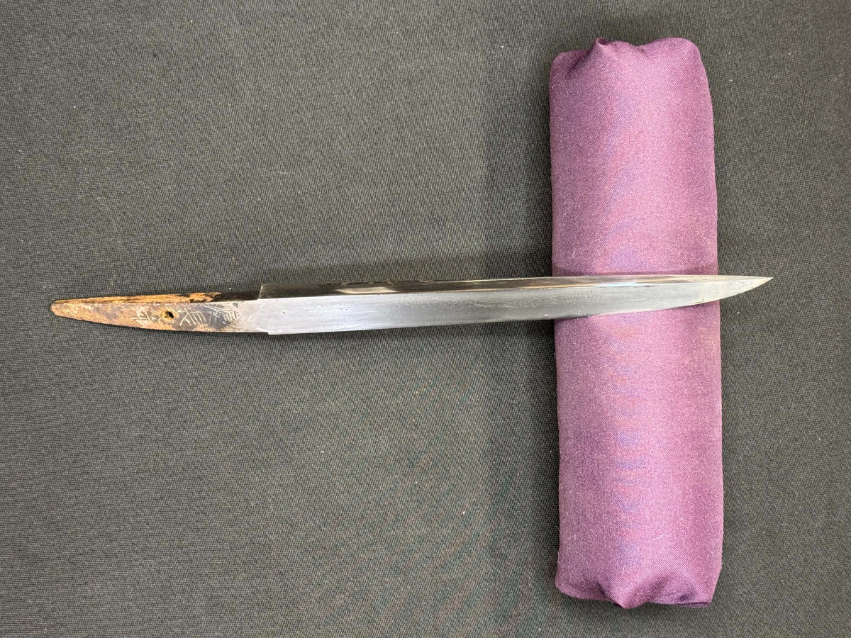 Antique Nihonto - Early Edo (400 years old,) thiccc Yoroi Doshi Armor Piercer Tanto in koshirae, Dated Keicho 9 (1604)
